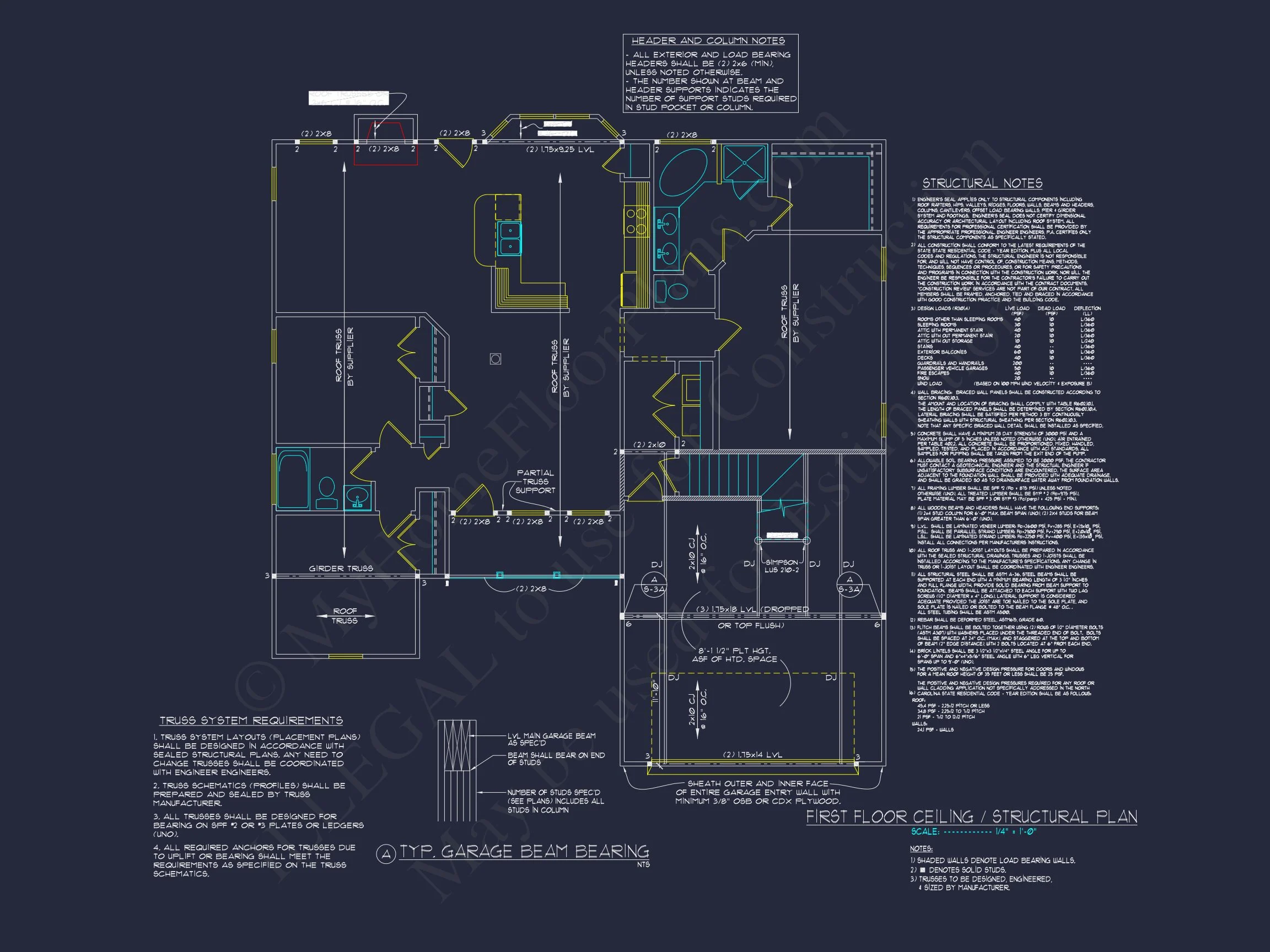 11-1019 HOUSE PLAN - Charming House Plan: Blueprint Design with 1.5 Floors & Garage 17 Charming house Plan: Blueprint Design with 1.5 Floors & Garage