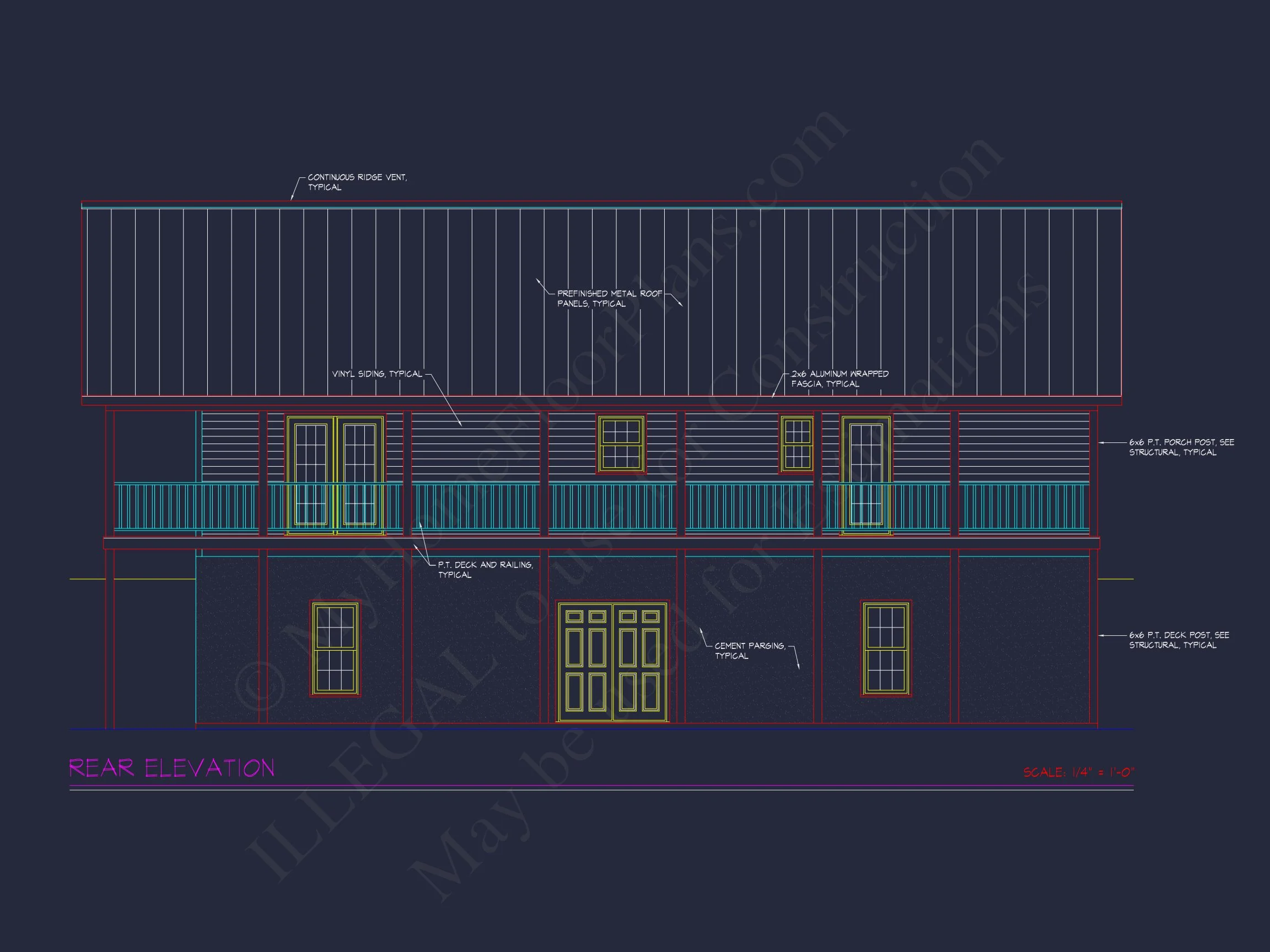 10-1720 HOUSE PLAN - 2-Story Cabin House Plan with Open Floor Plan & Basement | 2932 Sq Ft 3 2-Story Cabin house Plan with Open Floor Plan & Basement