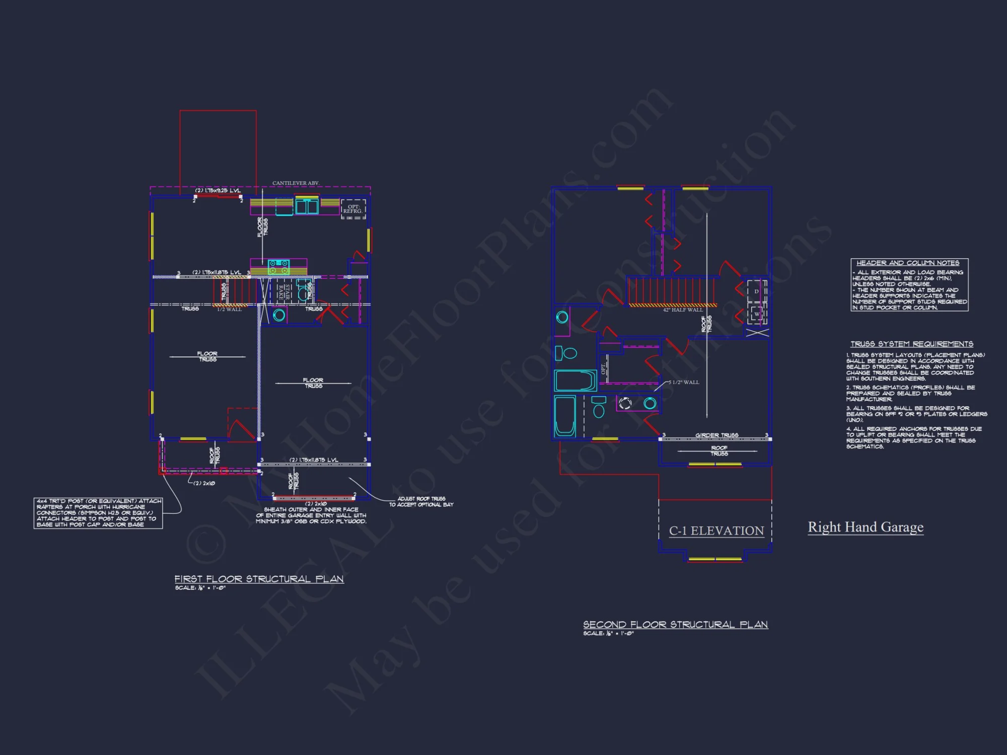 Craftsman house Plan & Blueprint Designs - 2 Bed, 2 Bath, 1368 Sq Ft