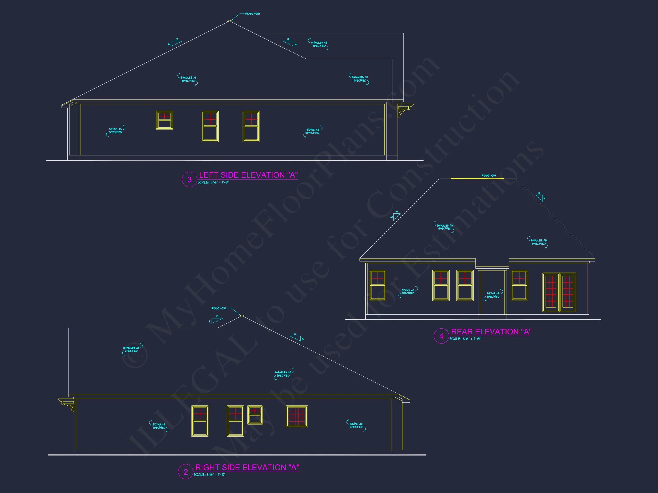10-1622 HOUSE PLAN - Elegant House Plan with Open Floor Blueprint and CAD Designs 4 Elegant house Plan with Open Floor Blueprint and CAD Designs