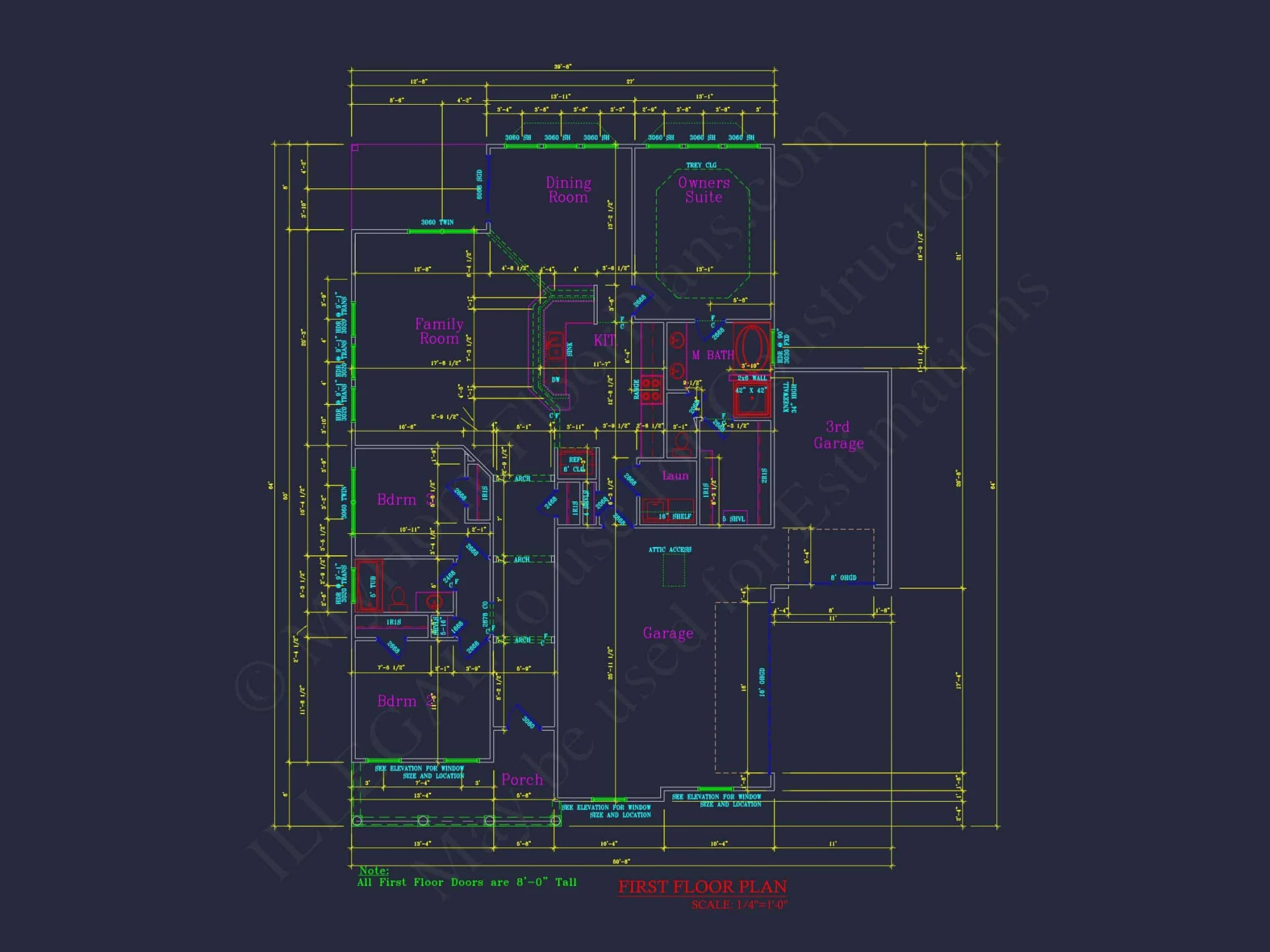 Traditional house Plan with 3 Bedrooms and CAD-Optimized Designs