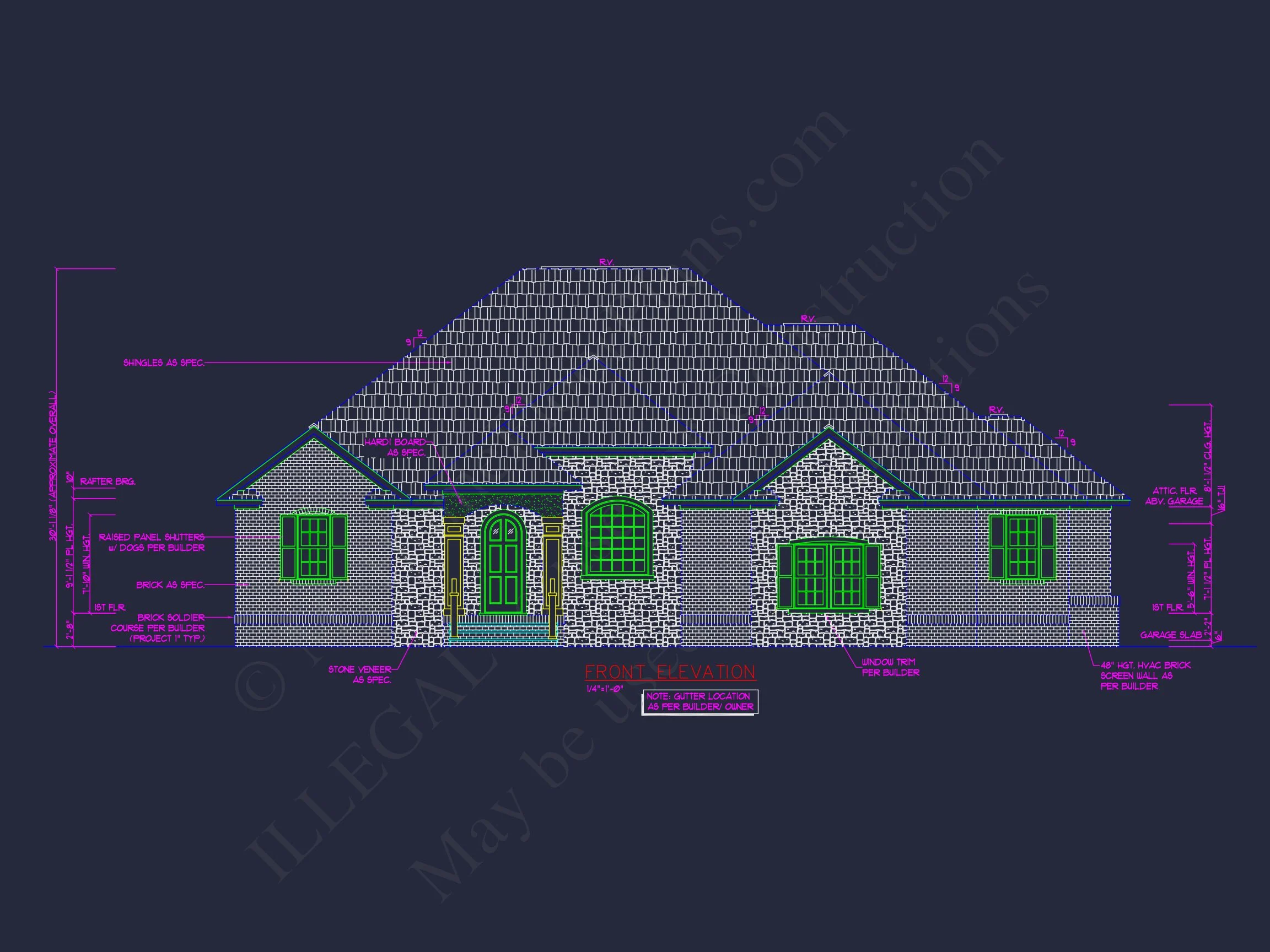 10-1080A HOUSE PLAN - Customizable CAD House Plan with Traditional and Modern Flair 2 Customizable CAD house Plan with Traditional and Modern Flair