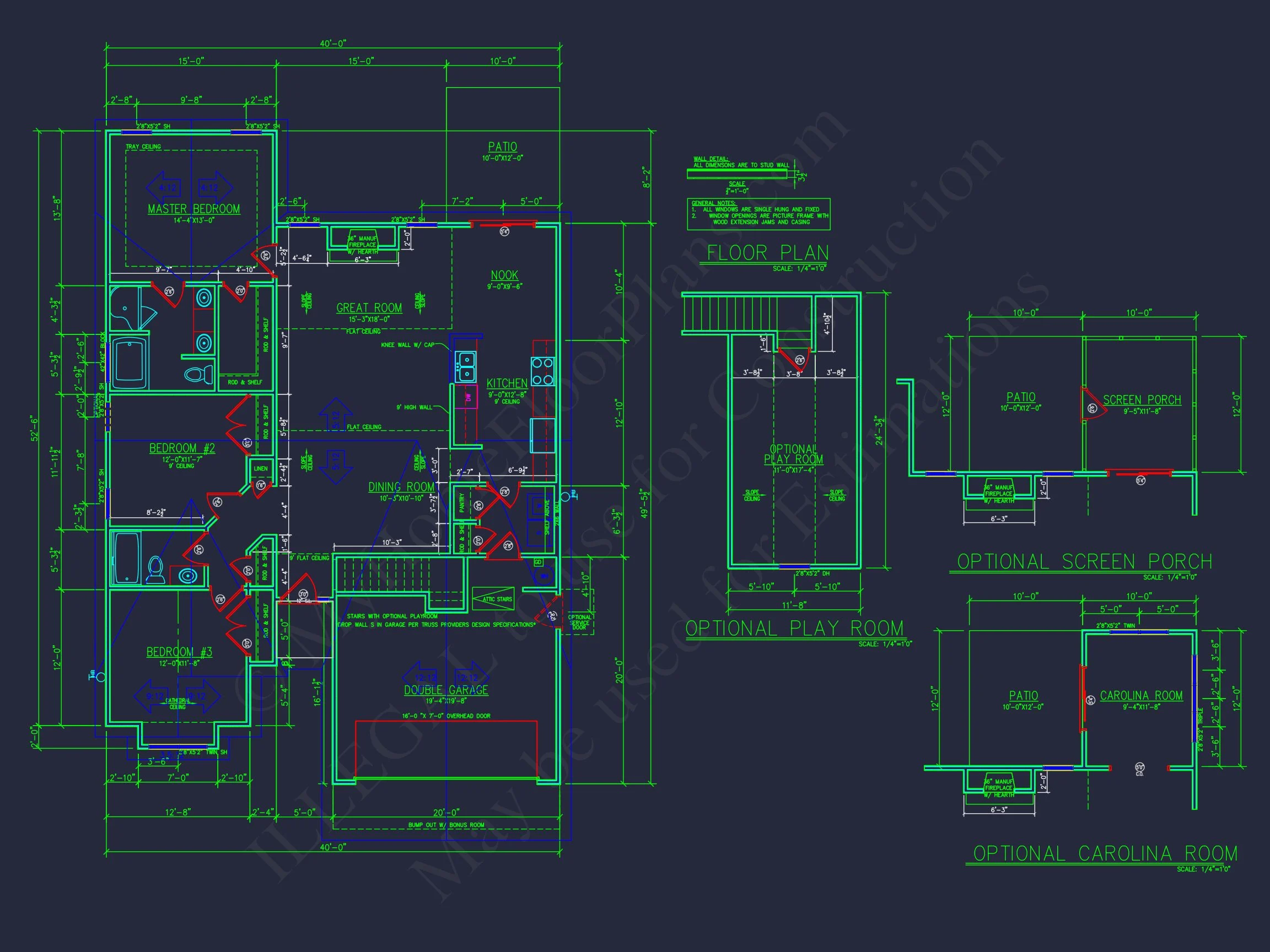 10-1074 HOUSE PLAN - Spacious Craftsman House Plan with CAD Floor Designs 7 Spacious Craftsman house Plan with CAD Floor Designs