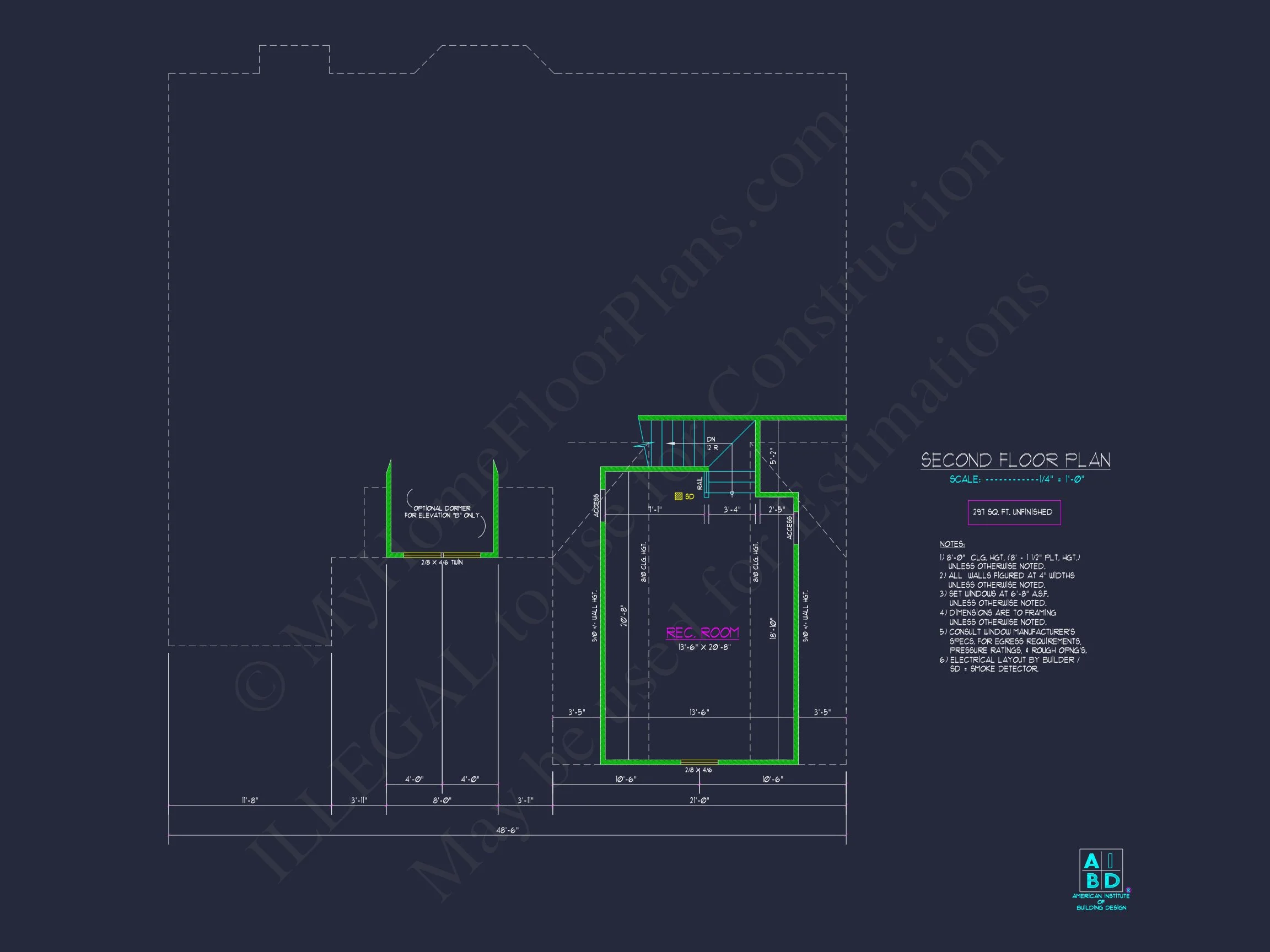 10-1070 HOUSE PLAN - Beautiful House Plan with 1.5 Floors | CAD Architecture Designs 9 CAD Architecture Designs