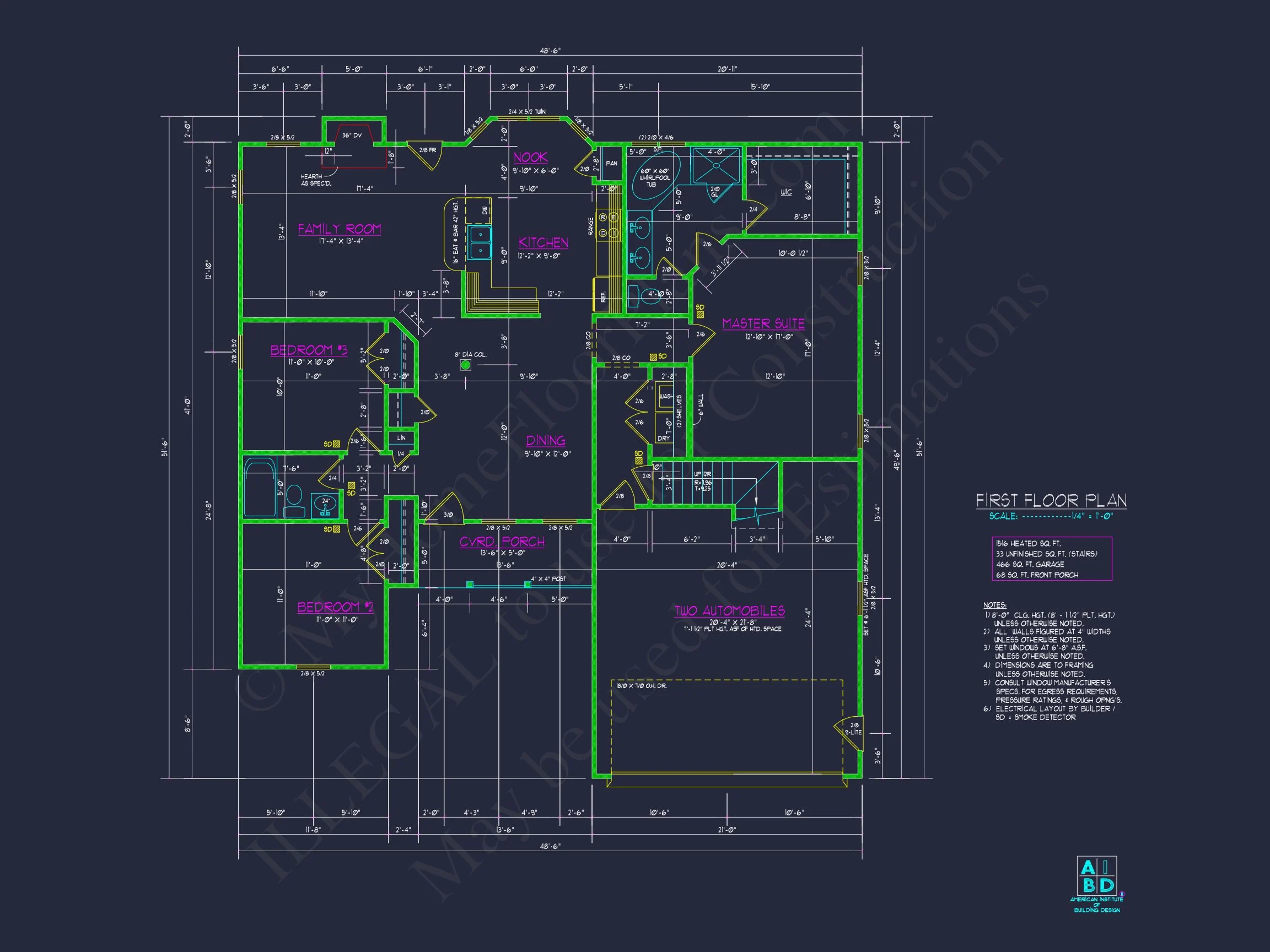 10-1070 HOUSE PLAN - Beautiful House Plan with 1.5 Floors | CAD Architecture Designs 7 CAD Architecture Designs