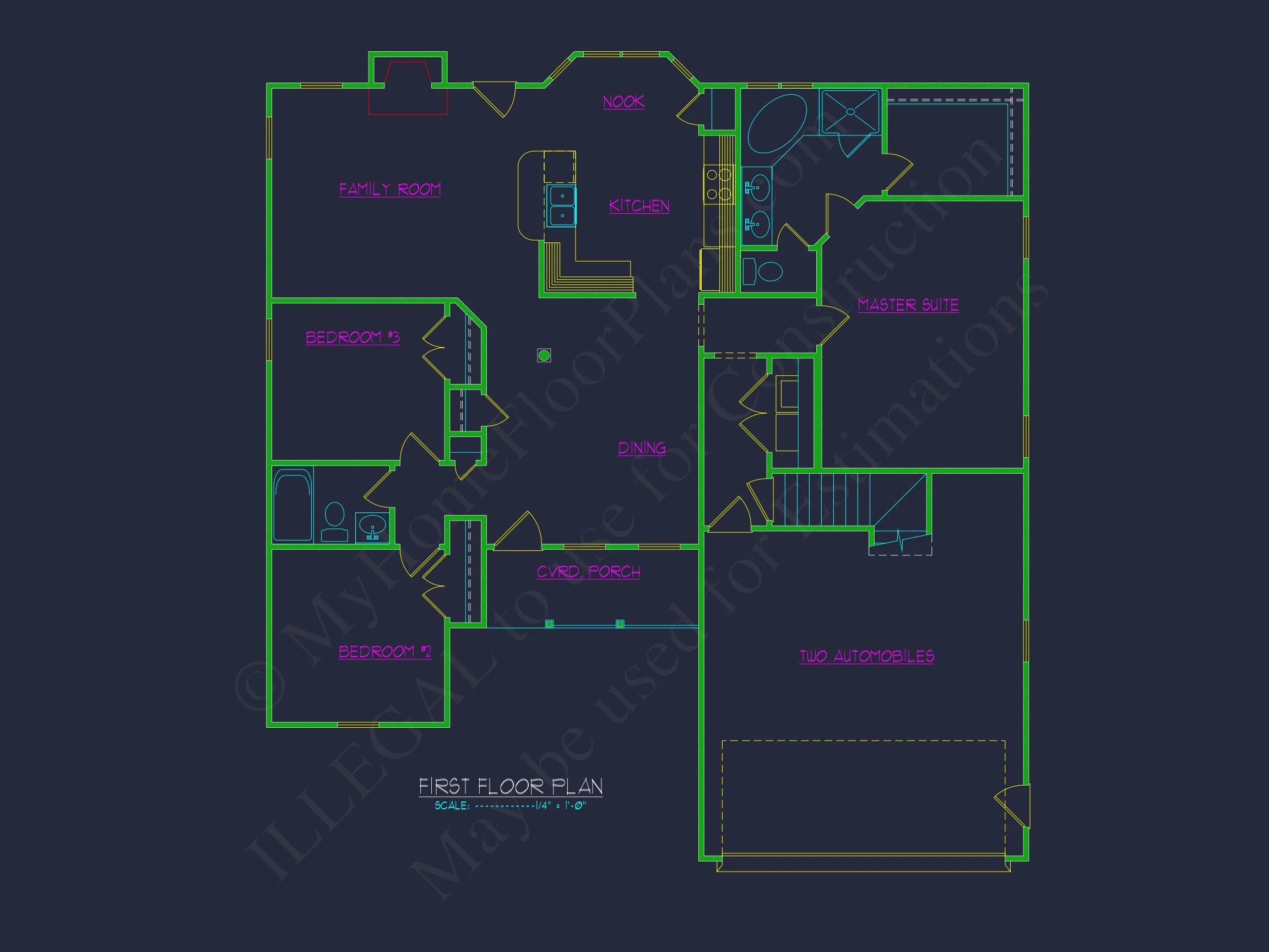 10-1070 HOUSE PLAN - Beautiful House Plan with 1.5 Floors | CAD Architecture Designs 6 Beautiful house Plan with 1.5 Floors