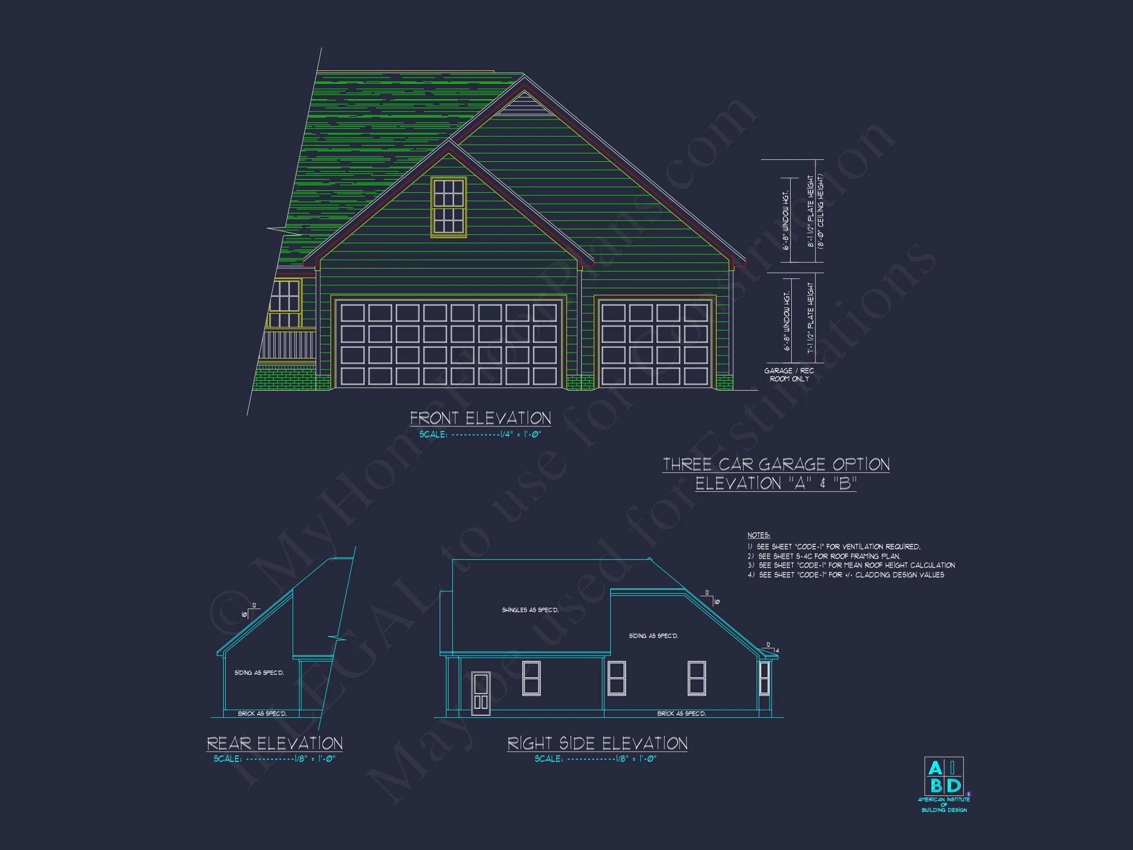 10-1070 HOUSE PLAN - Beautiful House Plan with 1.5 Floors | CAD Architecture Designs 5 CAD Architecture Designs