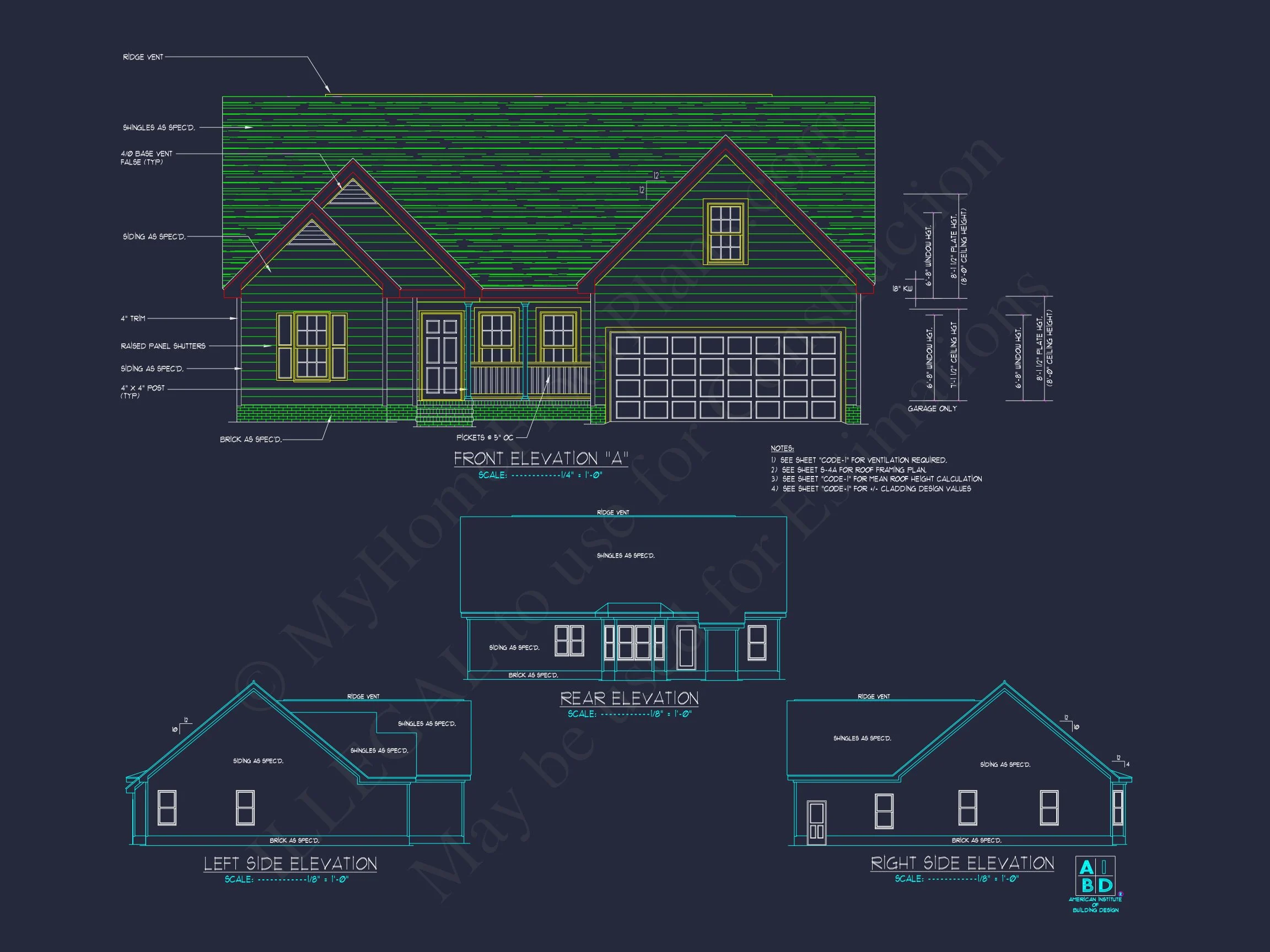 10-1070 HOUSE PLAN - Beautiful House Plan with 1.5 Floors | CAD Architecture Designs 3 CAD Architecture Designs