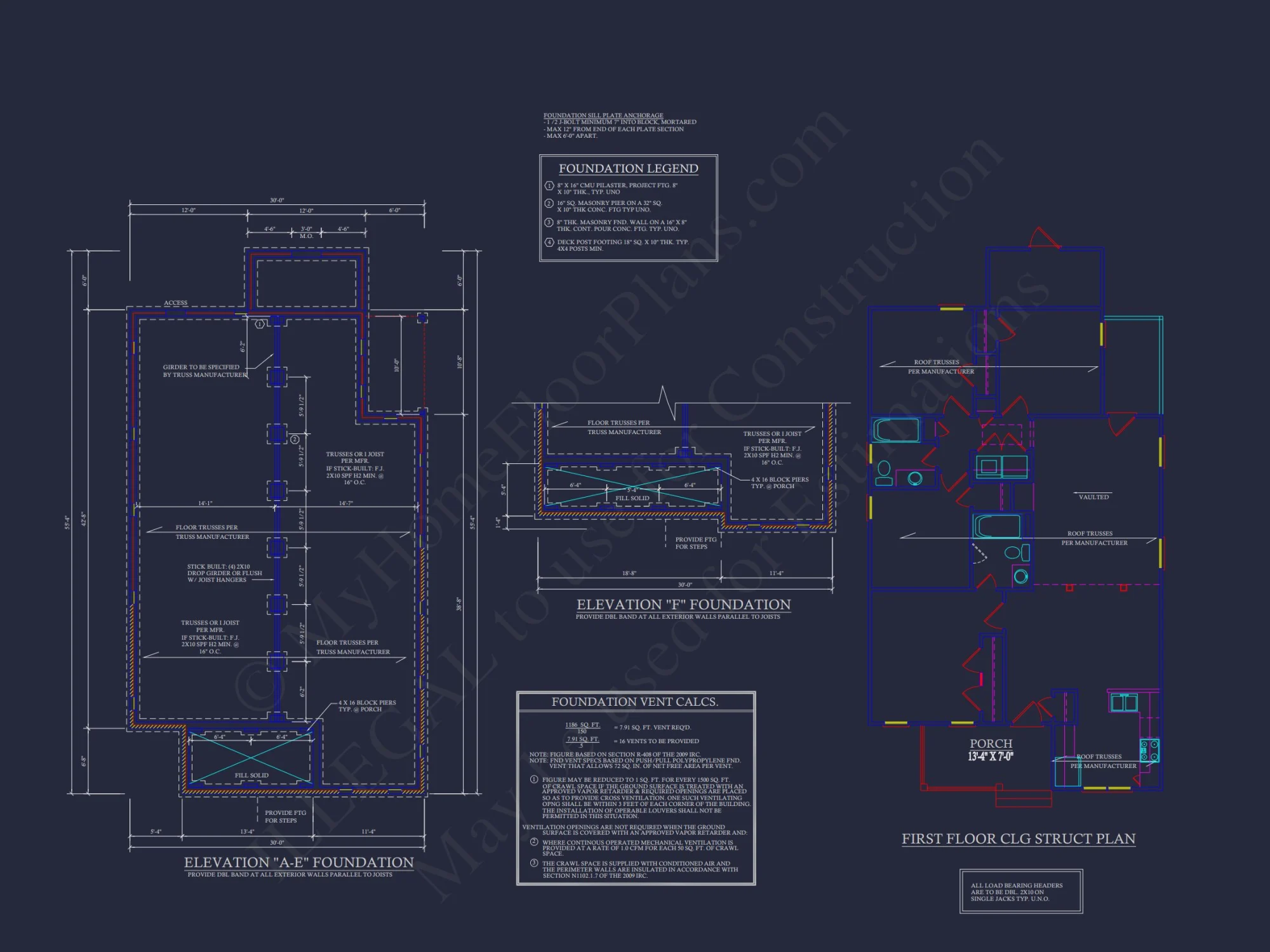 Modern Bungalow house Plan with 4 Bedrooms and CAD Designs