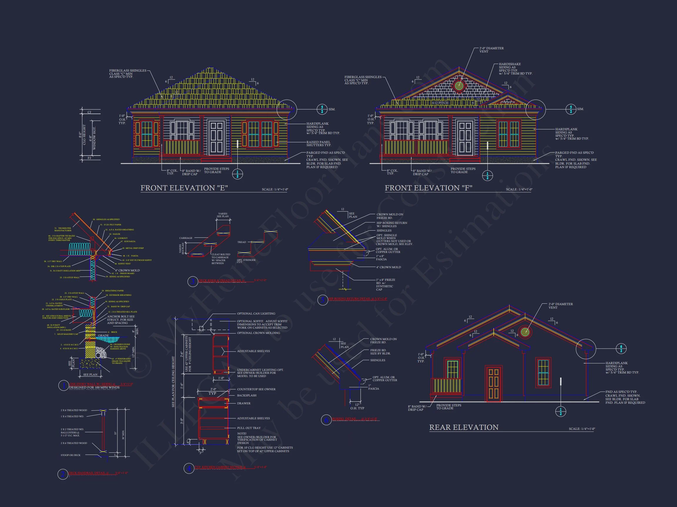 10-1038 HOUSE PLAN - Modern Bungalow House Plan with 4 Bedrooms and CAD Designs 4 Modern Bungalow house Plan with 4 Bedrooms and CAD Designs