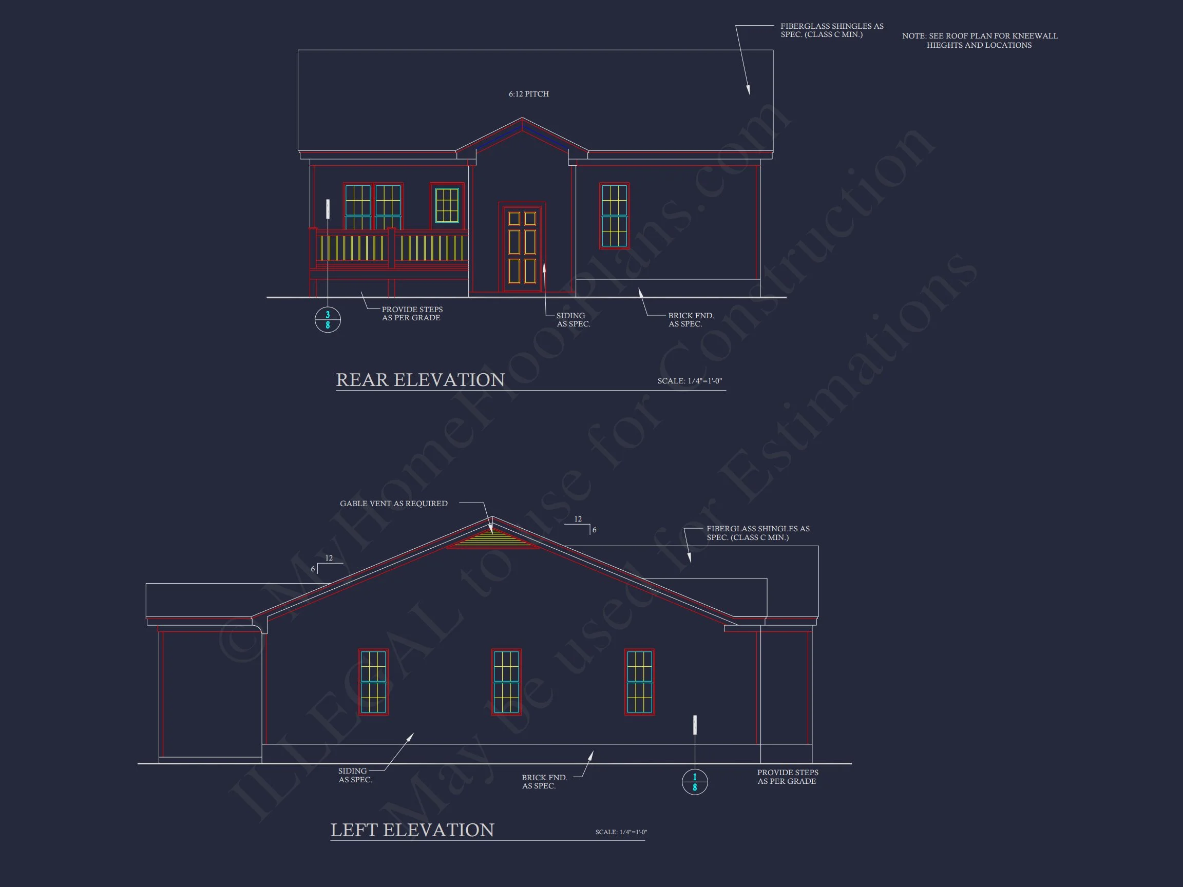 10-1036 HOUSE PLAN - Craftsman House Floor Plan with CAD Design for 5 Bedrooms 3 Craftsman house Floor Plan with CAD Design for 5 Bedrooms