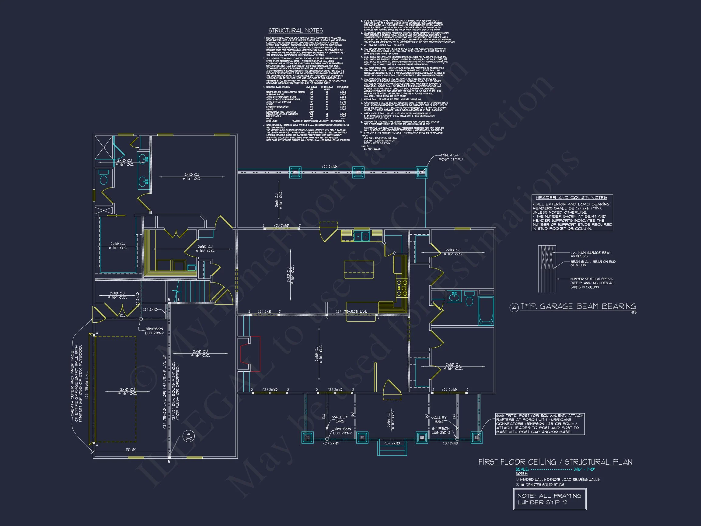 9-1874 HOUSE PLAN - Craftsman House Plan: 3 Beds, 2 Baths, CAD Blueprint Designs 8 Craftsman house Plan: 3 Beds, 2 Baths, CAD Blueprint Designs