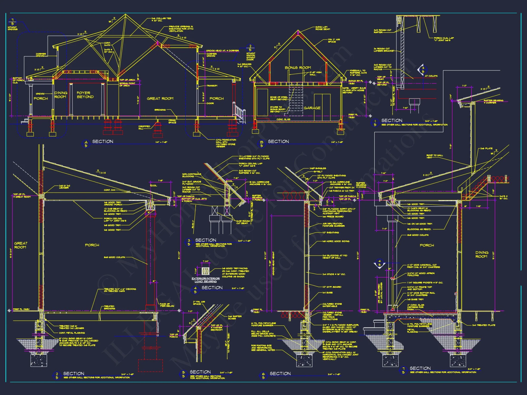 Craftsman house Plan with Open Floor Blueprint Designs
