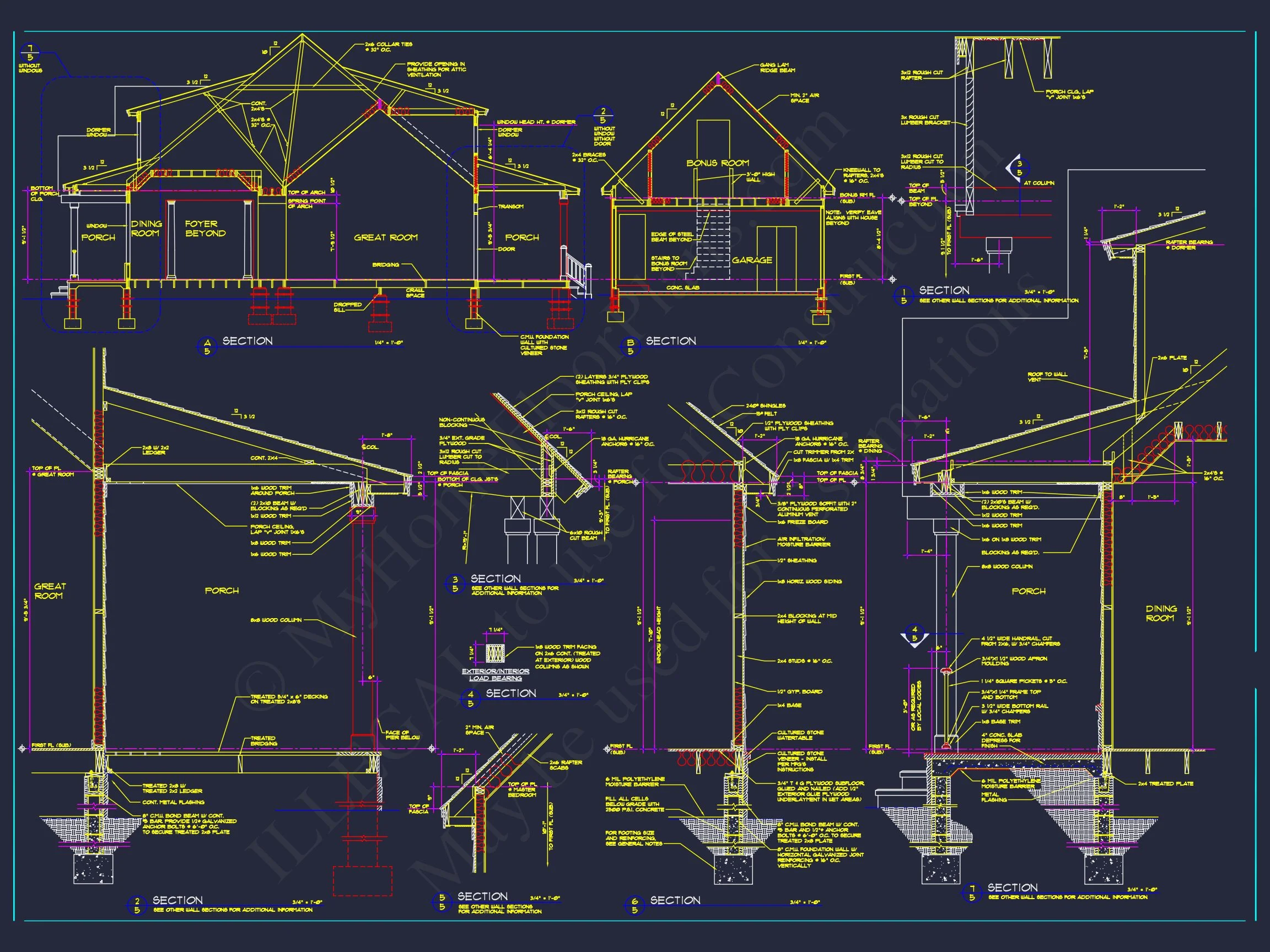 9-1872 HOUSE PLAN - Craftsman House Plan with Open Floor Blueprint Designs 8 Craftsman house Plan with Open Floor Blueprint Designs