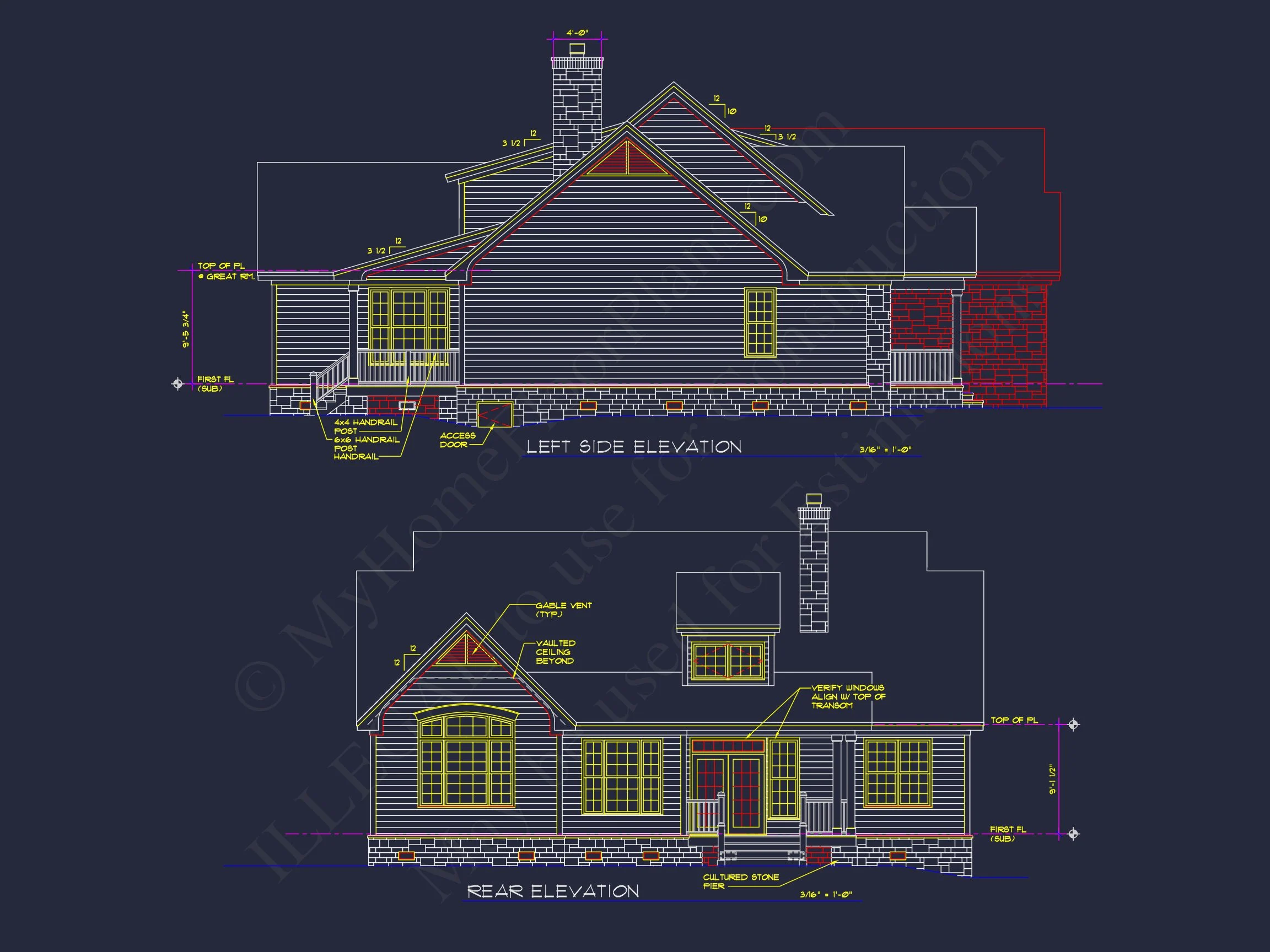 9-1872 HOUSE PLAN - Craftsman House Plan with Open Floor Blueprint Designs 4 Craftsman house Plan with Open Floor Blueprint Designs