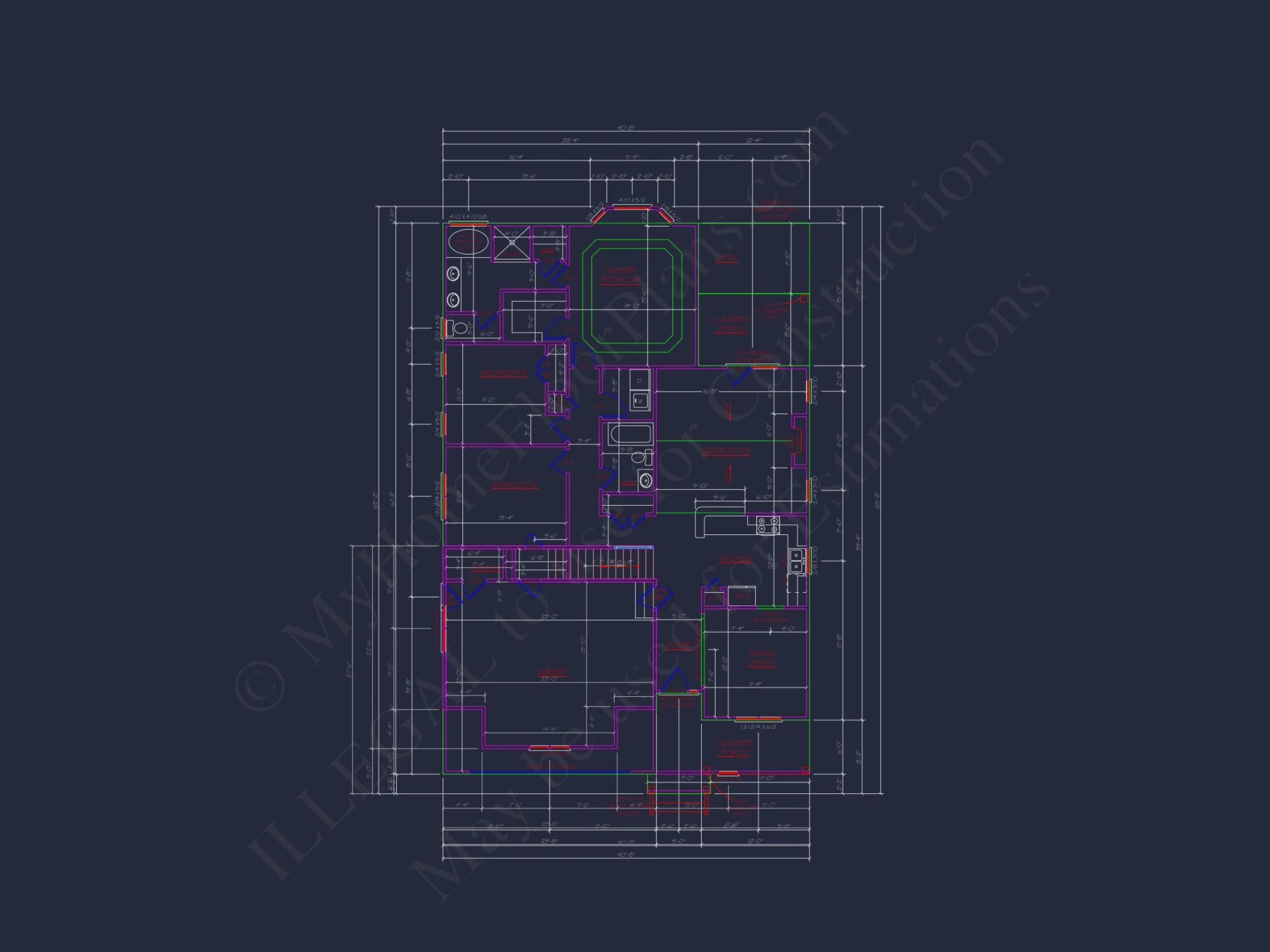 Craftsman house Floor Plan - CAD Blueprint for Modern Designs