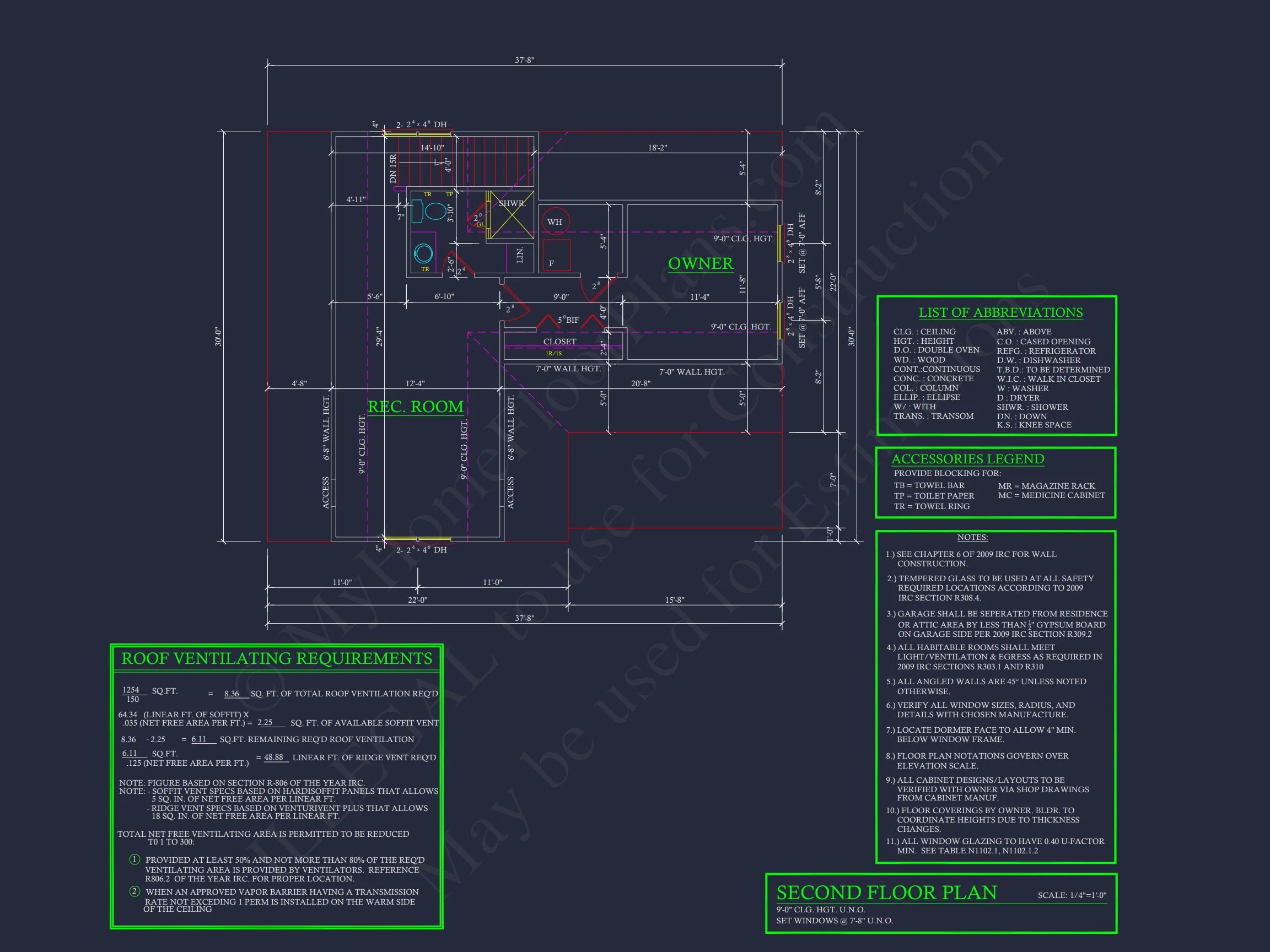 9-1833 HOUSE PLAN - Craftsman House Plan with Open Floor Layout | 1.5 Story CAD Design 7 Craftsman house Plan with Open Floor Layout