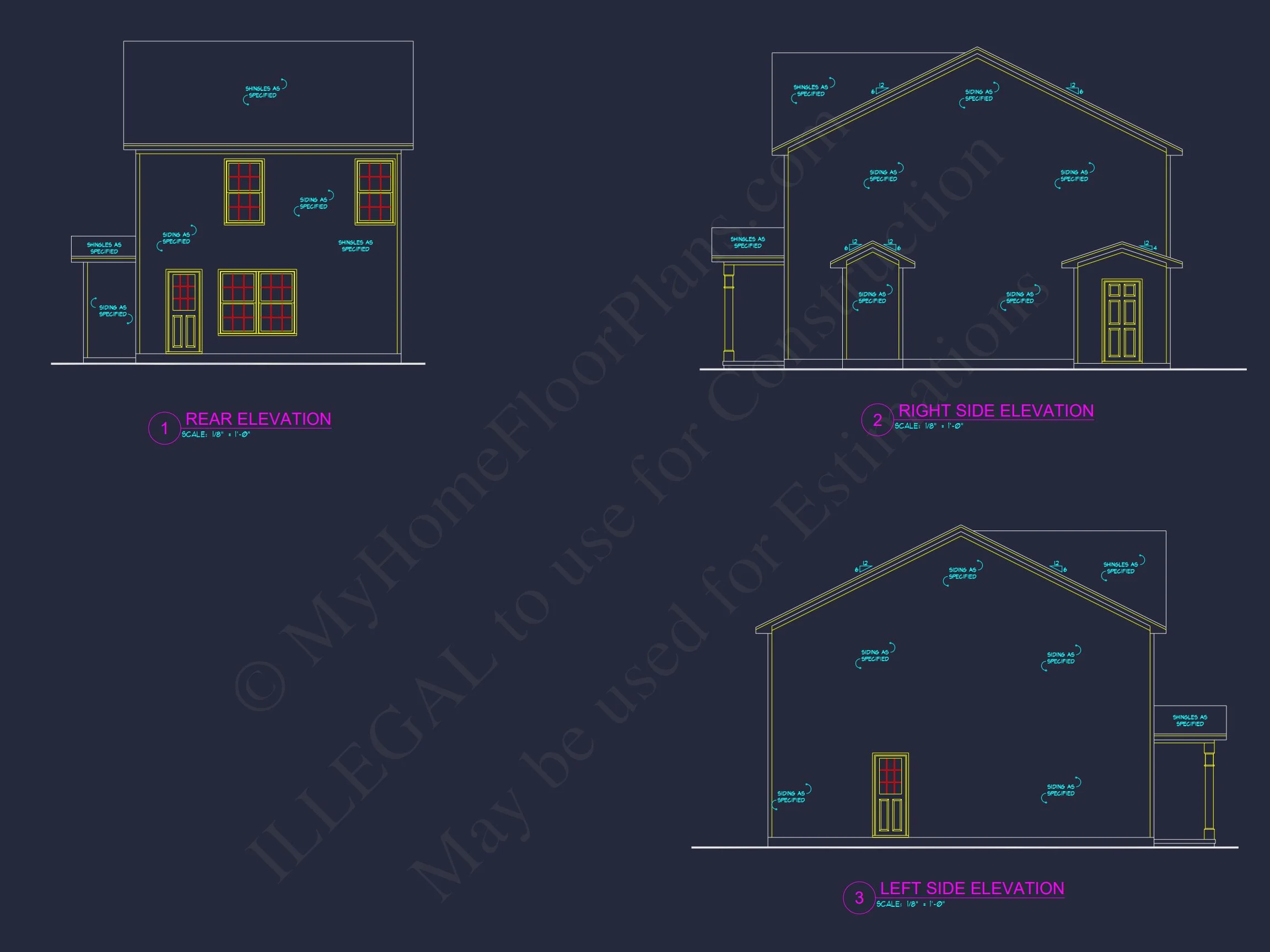 9-1659 HOUSE PLAN - Modern 2-Story House Plan with Side Garage | 1379 Sq Ft | 3 Bed | 2 Bath 3 1379 Sq Ft