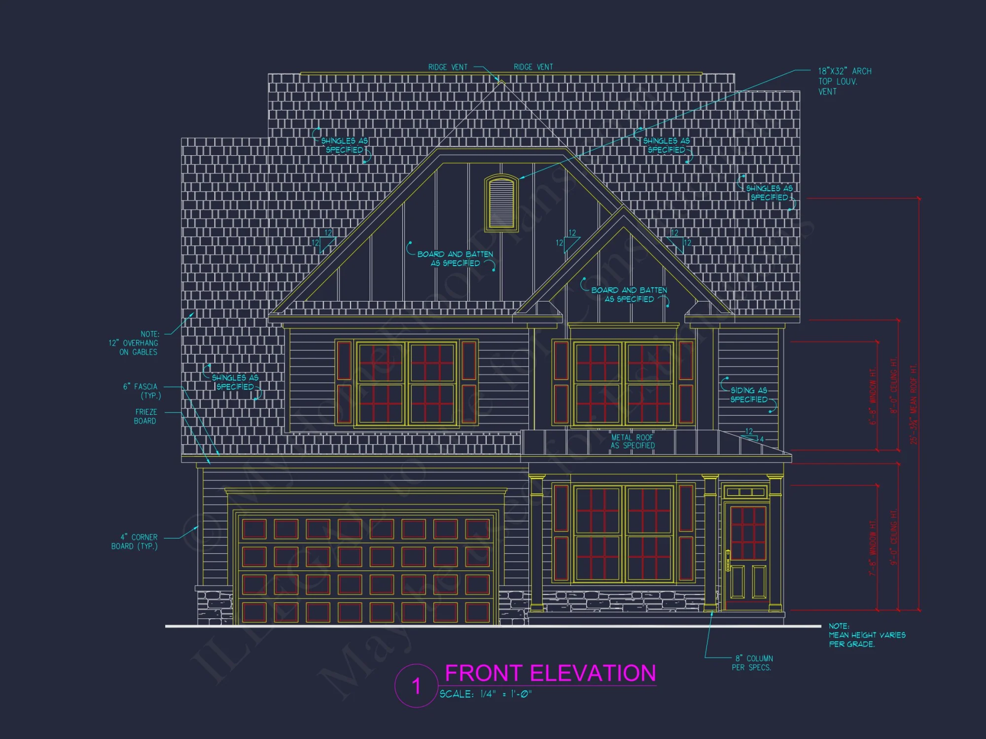 2-Story Craftsman house Plan with 4 Bedrooms and Open Floor Plan