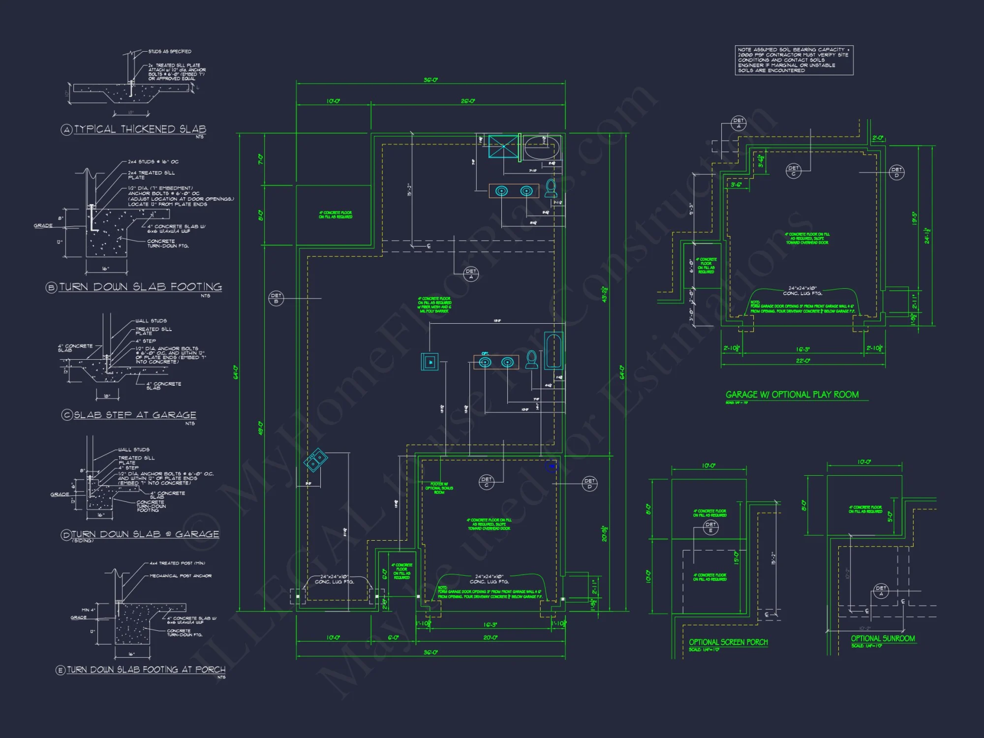 Craftsman house Plan with Open Floor CAD Designs and Features