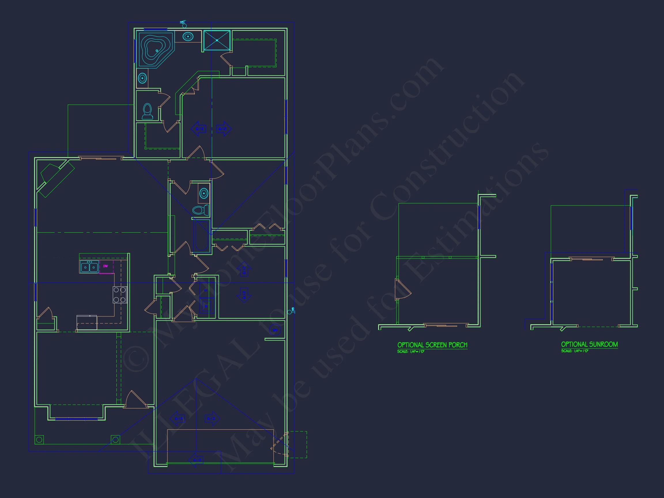 9-1210 HOUSE PLAN - Craftsman House Plan with Open Floor Layout & CAD Designs 14 Craftsman house Plan with Open Floor Layout & CAD Designs