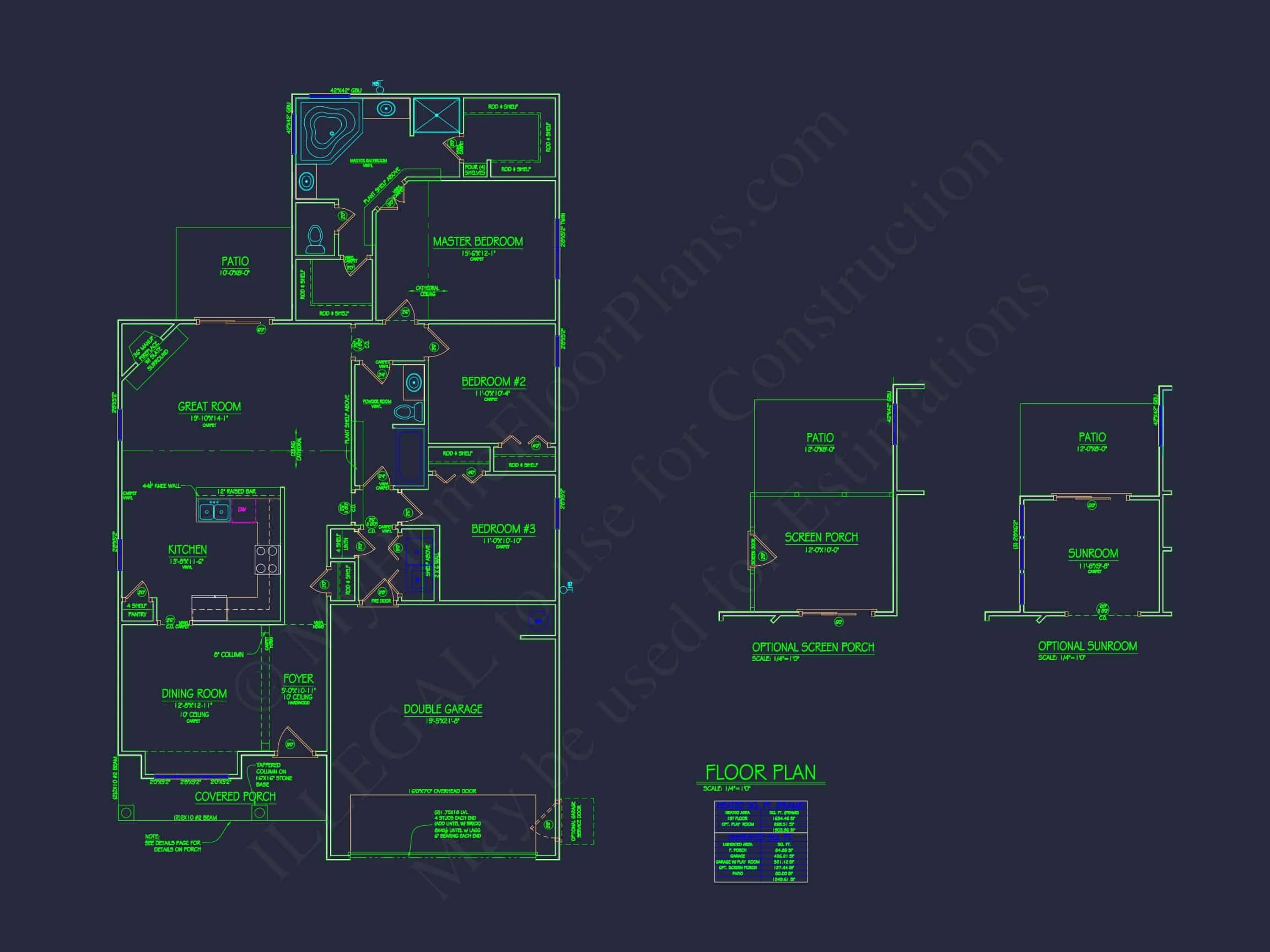 9-1210 HOUSE PLAN - Craftsman House Plan with Open Floor Layout & CAD Designs 9 Craftsman house Plan with Open Floor Layout & CAD Designs