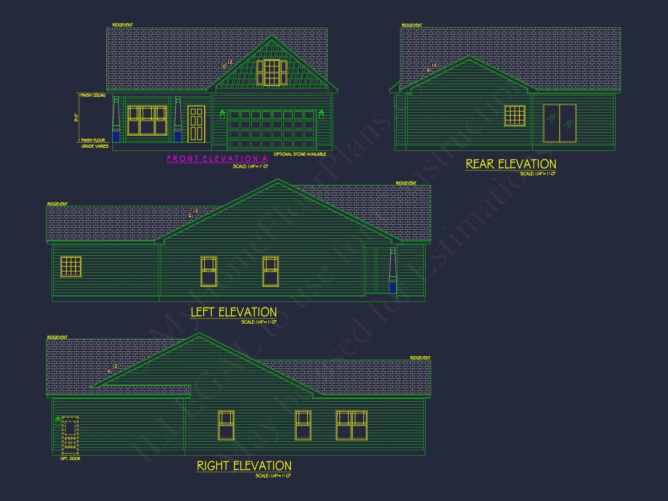 9-1210 HOUSE PLAN - Craftsman House Plan with Open Floor Layout & CAD Designs 4 Craftsman house Plan with Open Floor Layout & CAD Designs
