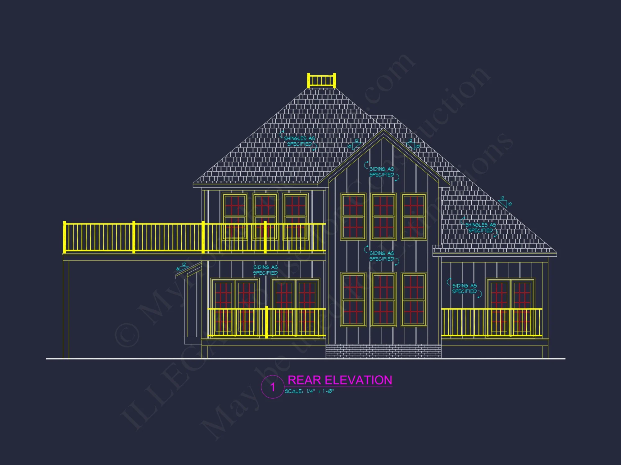 2-Story Modern house Plan with Carport - 1953 SqFt