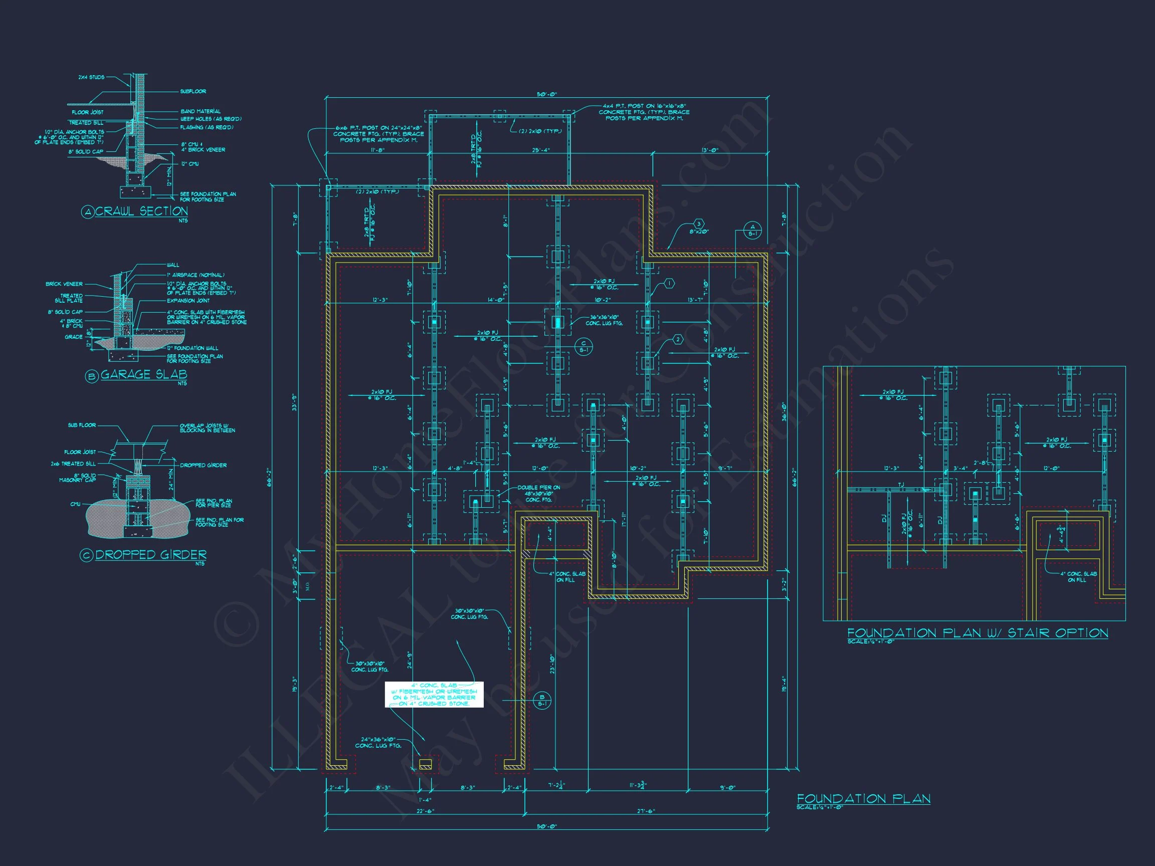 8-1989 HOUSE PLAN - Craftsman House Floor Plan: 1, 943 Sq Ft with CAD Designs 16 Craftsman house Floor Plan: 1, 943 Sq Ft with CAD Designs