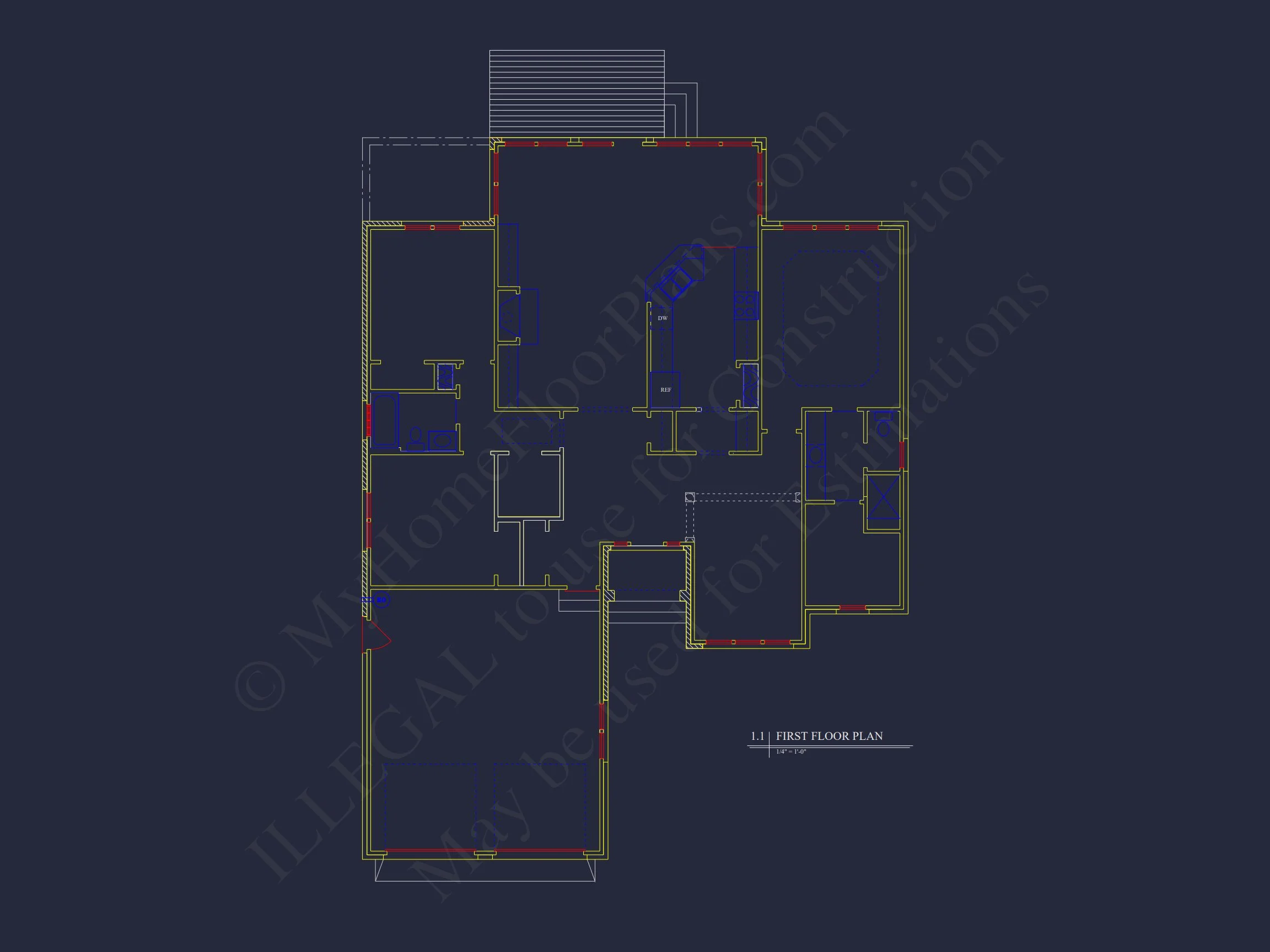 8-1989 HOUSE PLAN - Craftsman House Floor Plan: 1, 943 Sq Ft with CAD Designs 14 Craftsman house Floor Plan: 1, 943 Sq Ft with CAD Designs