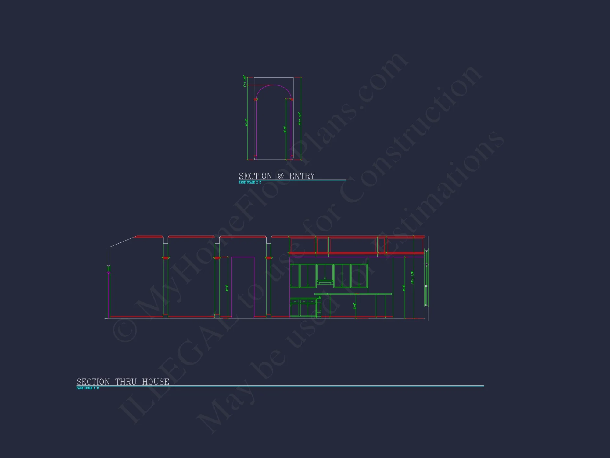 Elegant house Plan with Detailed Blueprint and Modern CAD Designs
