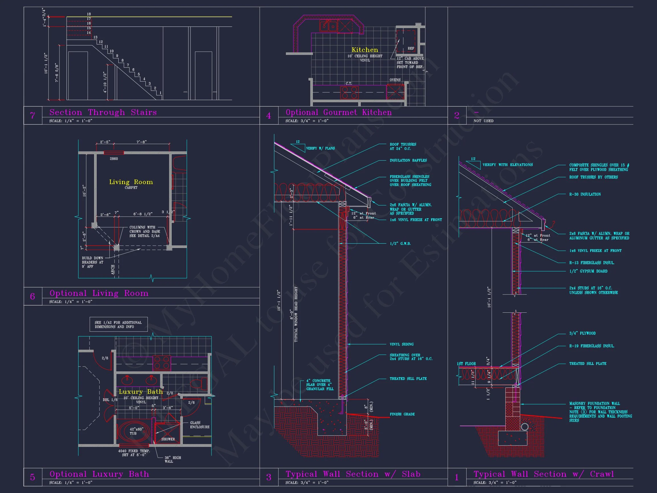 8-1245 HOUSE PLAN - Craftsman House Floor Plan with CAD Blueprints and Designs 13 Craftsman house Floor Plan with CAD Blueprints and Designs