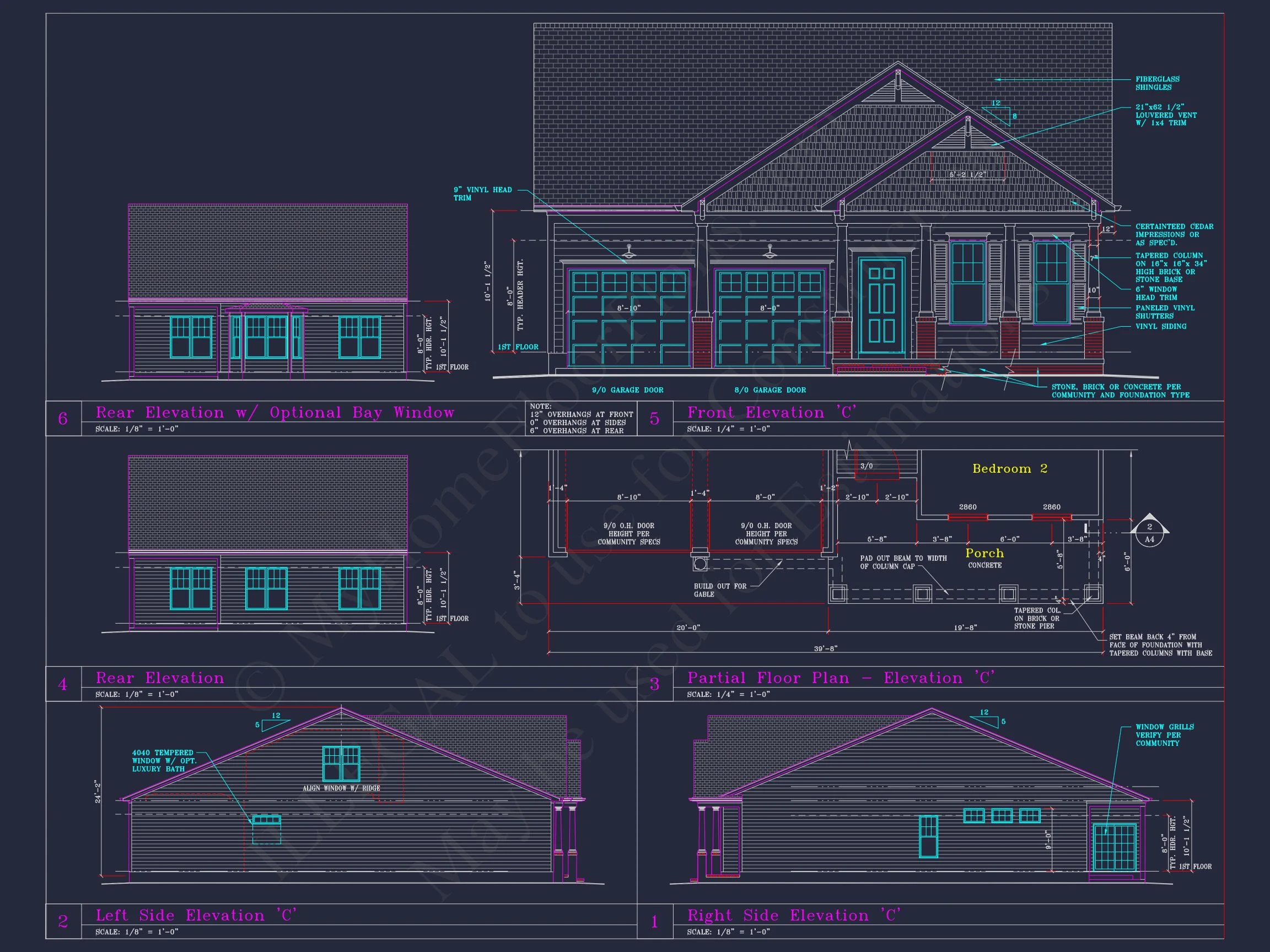 8-1245 HOUSE PLAN - Craftsman House Floor Plan with CAD Blueprints and Designs 6 Craftsman house Floor Plan with CAD Blueprints and Designs