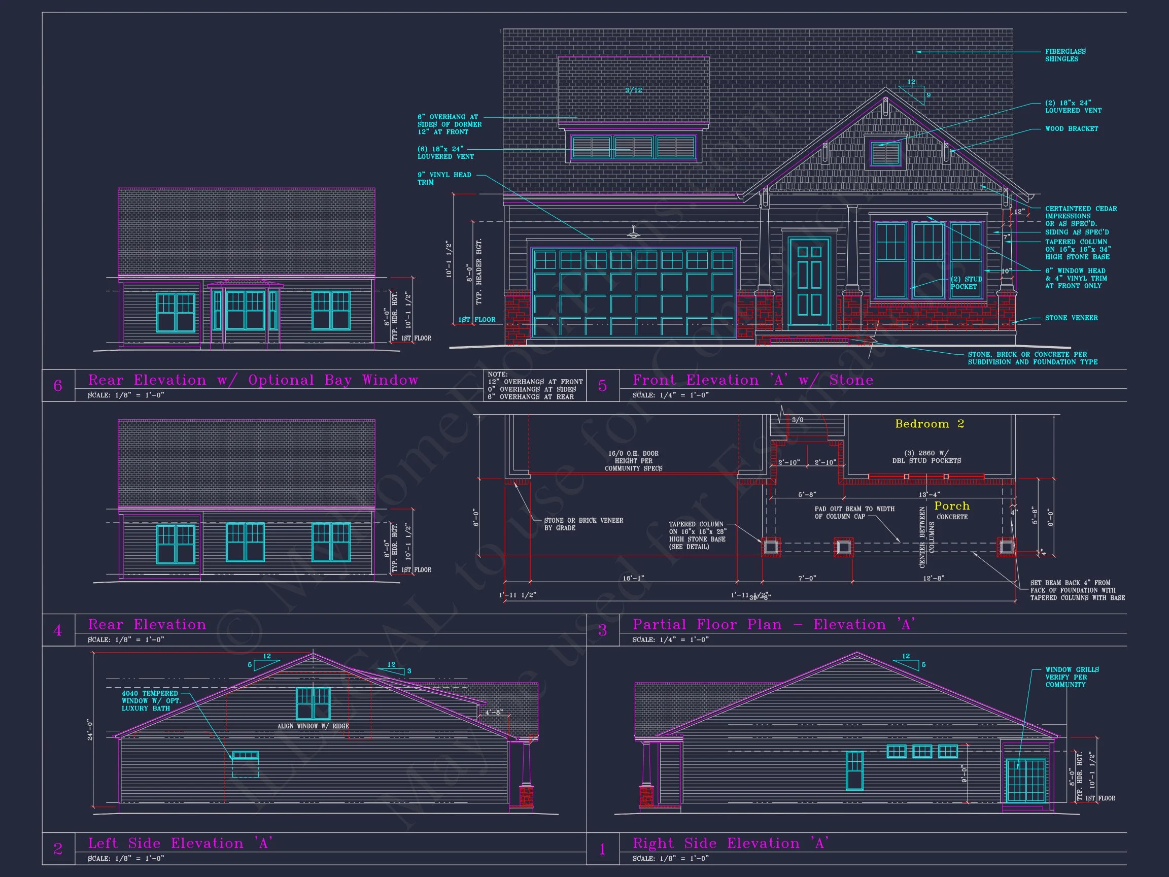 8-1245 HOUSE PLAN - Craftsman House Floor Plan with CAD Blueprints and Designs 4 Craftsman house Floor Plan with CAD Blueprints and Designs