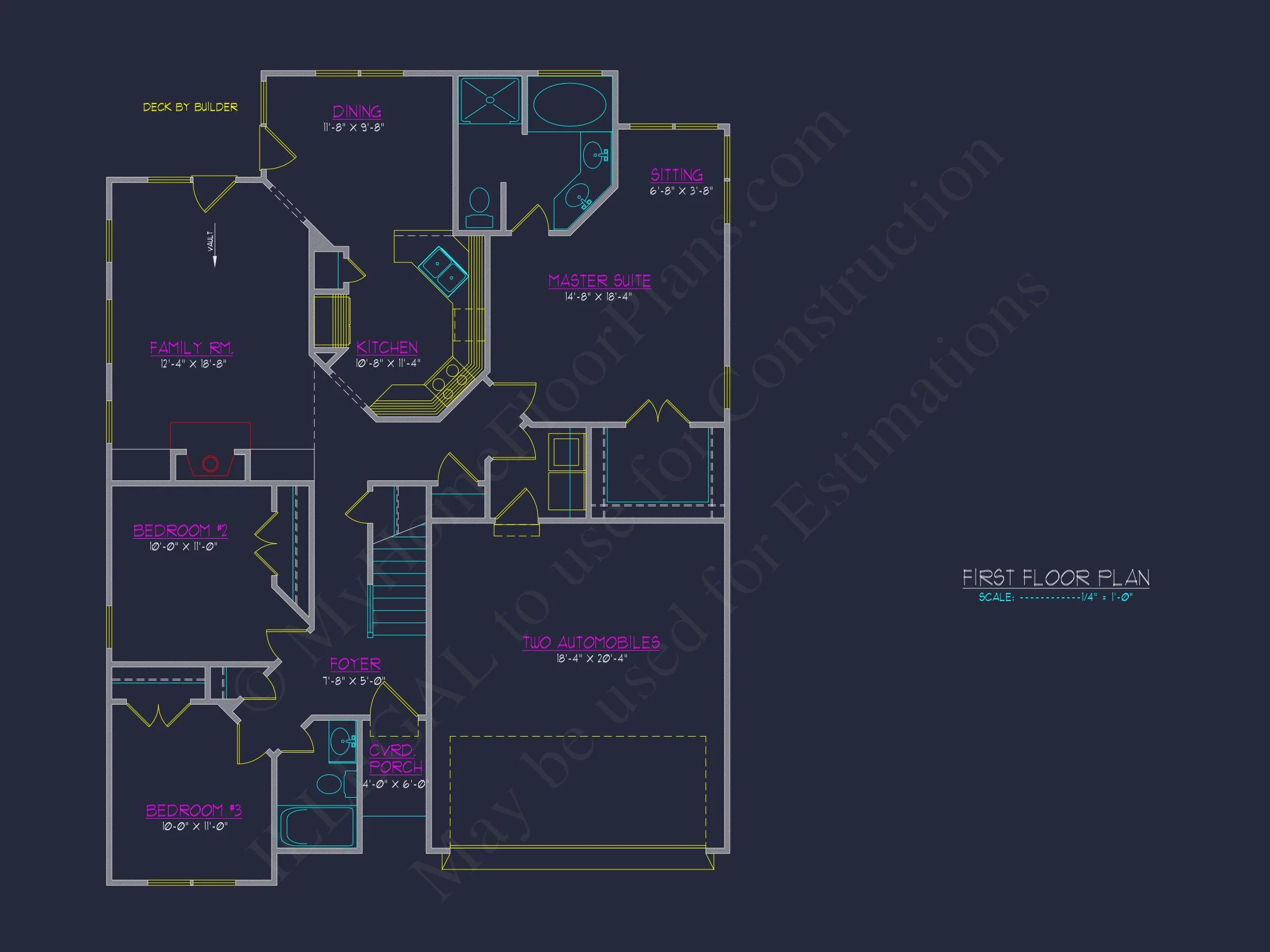 8-1179 HOUSE PLAN - Elegant House Plan: 1.5 Story CAD Designs with 3 Bedrooms 8 Elegant house Plan: 1.5 Story CAD Designs with 3 Bedrooms