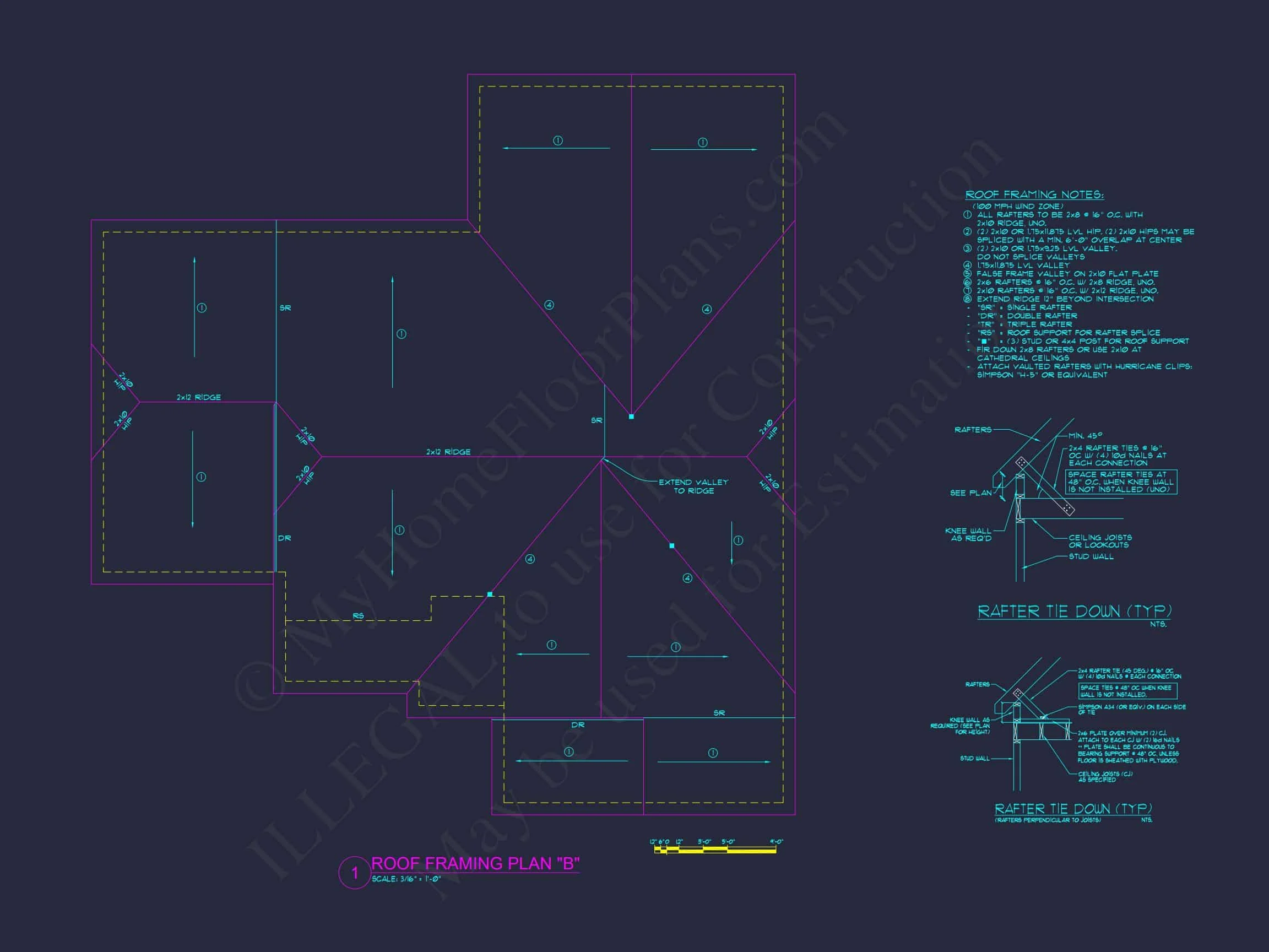 8-1006 HOUSE PLAN - Elegant House Plan with 3 Bedrooms | CAD & Architectural Designs 33 CAD & Architectural Designs