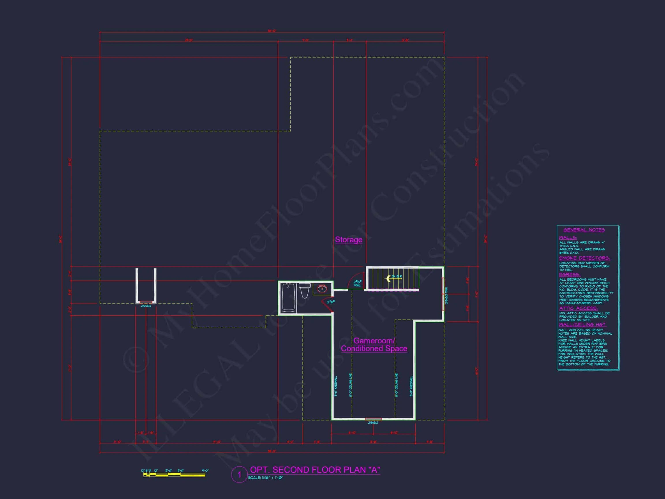 8-1006 HOUSE PLAN - Elegant House Plan with 3 Bedrooms | CAD & Architectural Designs 19 CAD & Architectural Designs