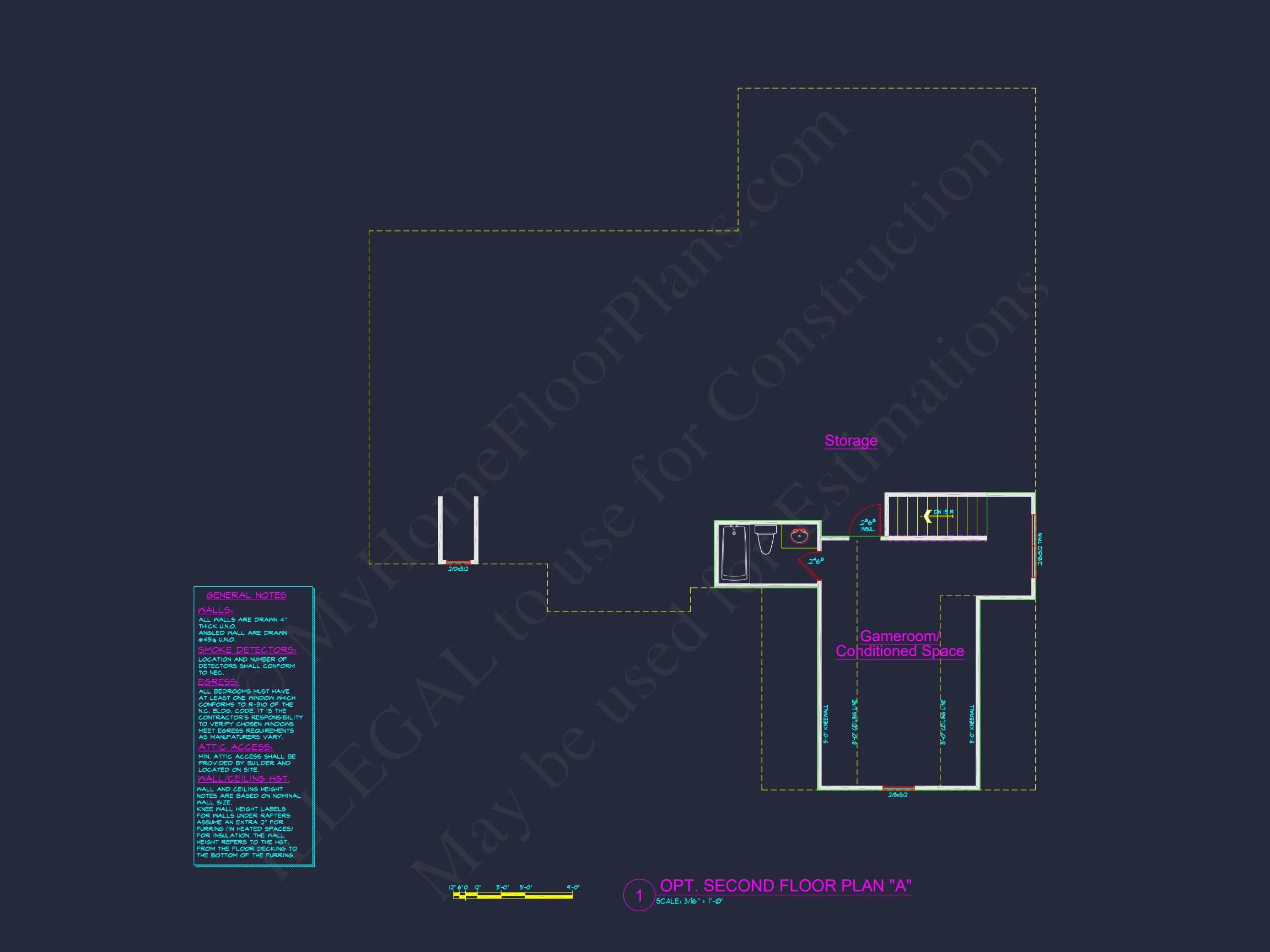 8-1006 HOUSE PLAN - Elegant House Plan with 3 Bedrooms | CAD & Architectural Designs 17 CAD & Architectural Designs