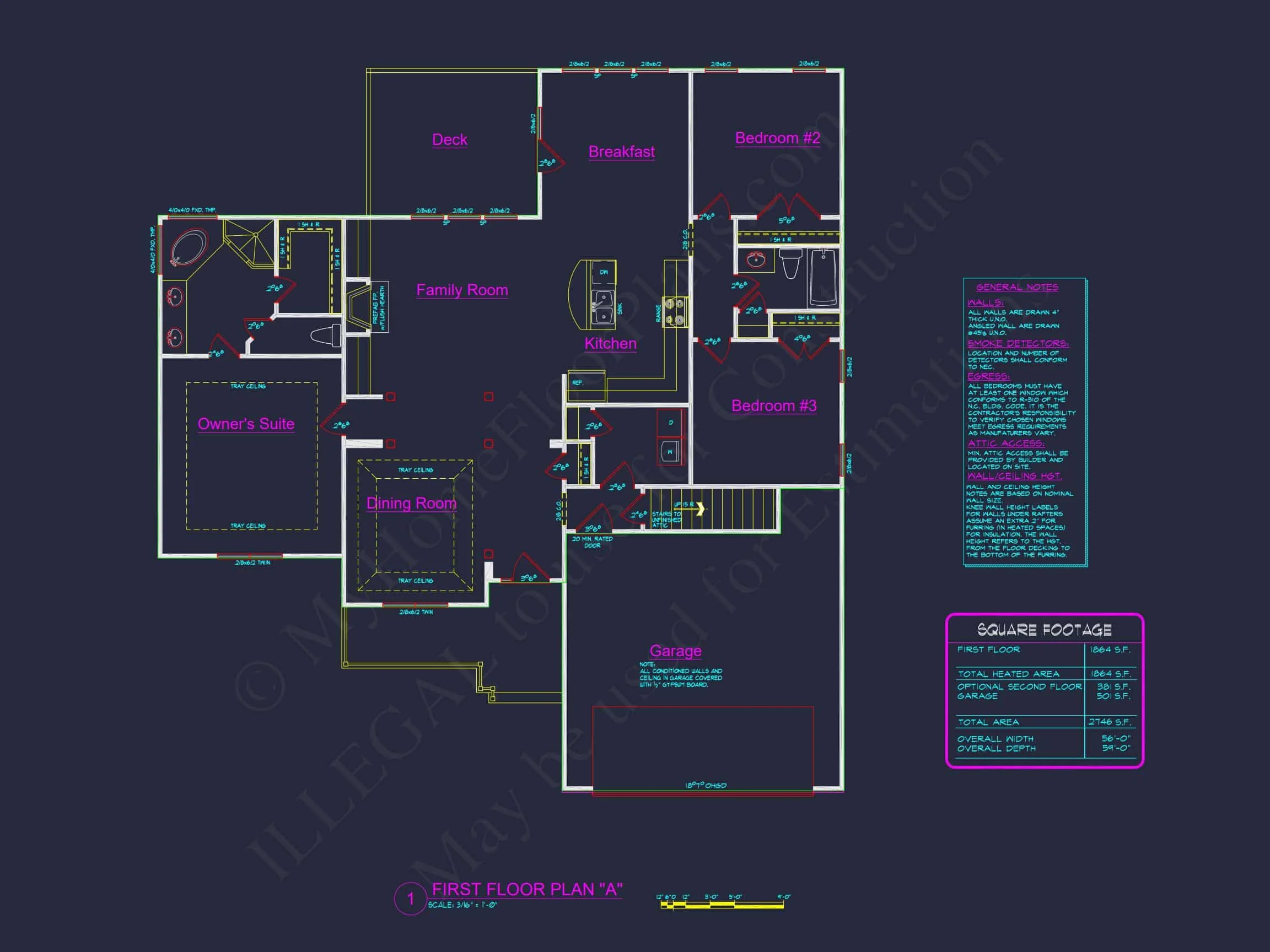 8-1006 HOUSE PLAN - Elegant House Plan with 3 Bedrooms | CAD & Architectural Designs 16 Elegant house Plan with 3 Bedrooms