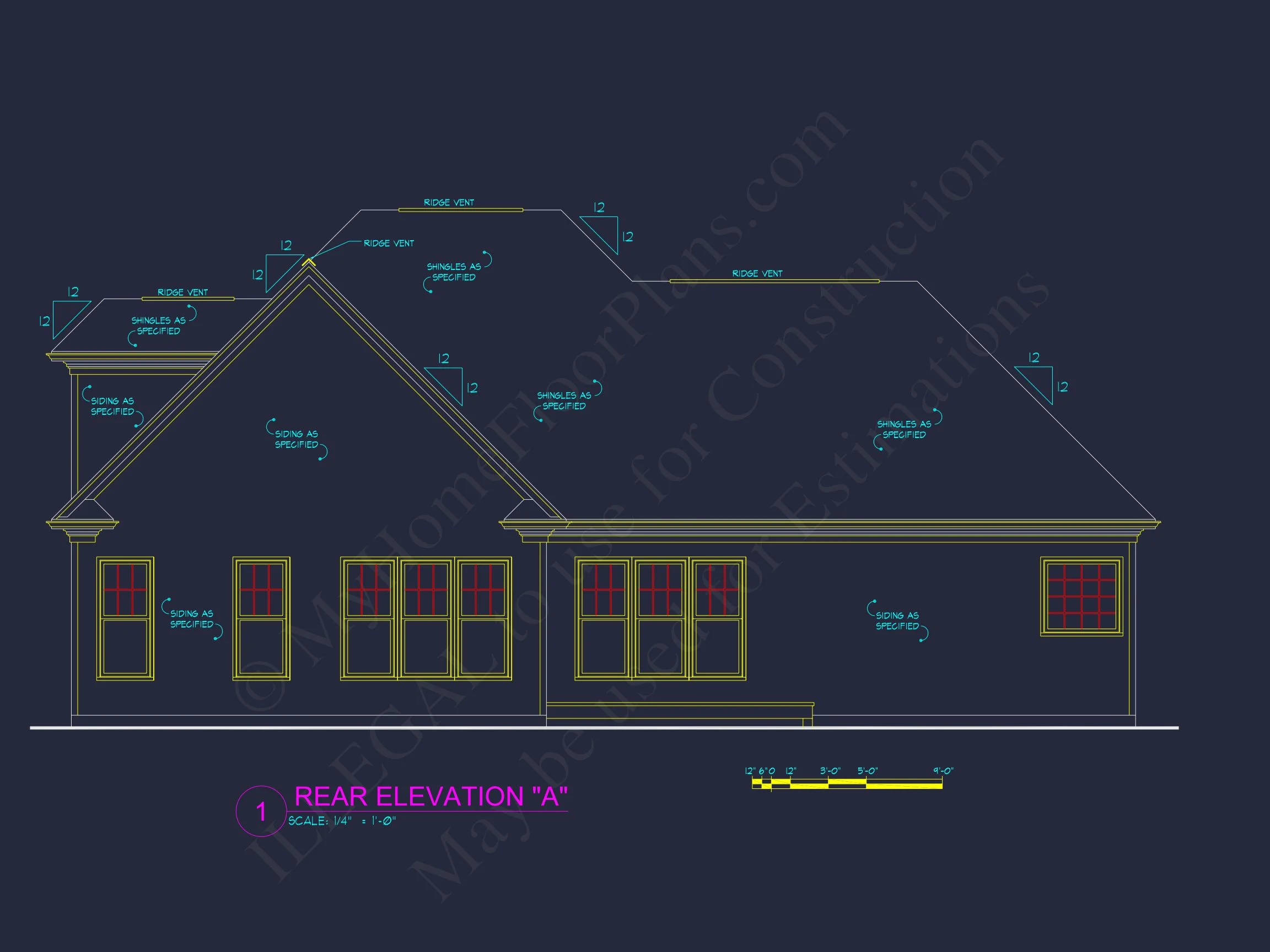 8-1006 HOUSE PLAN - Elegant House Plan with 3 Bedrooms | CAD & Architectural Designs 5 CAD & Architectural Designs