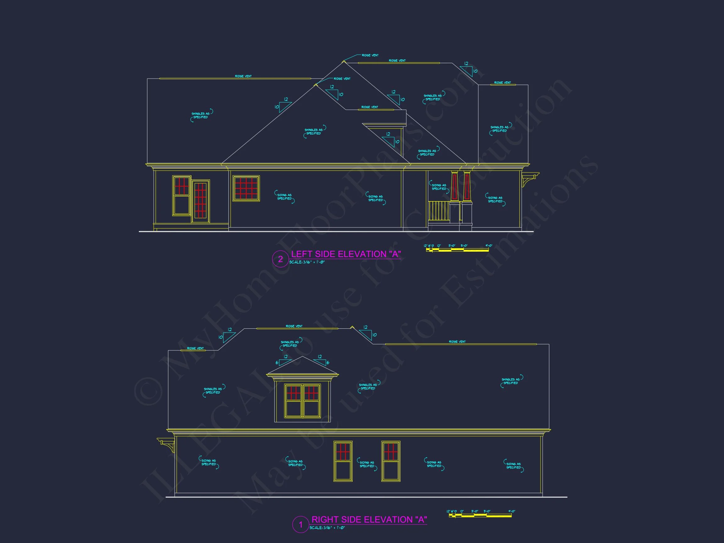 8-1006 HOUSE PLAN - Elegant House Plan with 3 Bedrooms | CAD & Architectural Designs 4 Elegant house Plan with 3 Bedrooms