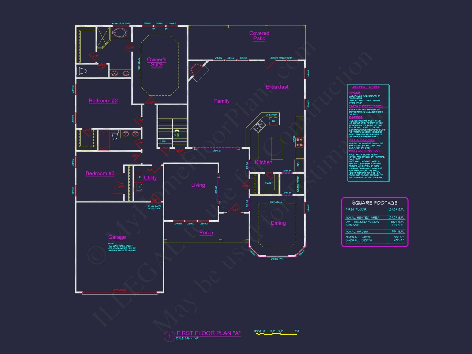 Spacious house Plan with 2-Story Design, CAD Blueprints & Features
