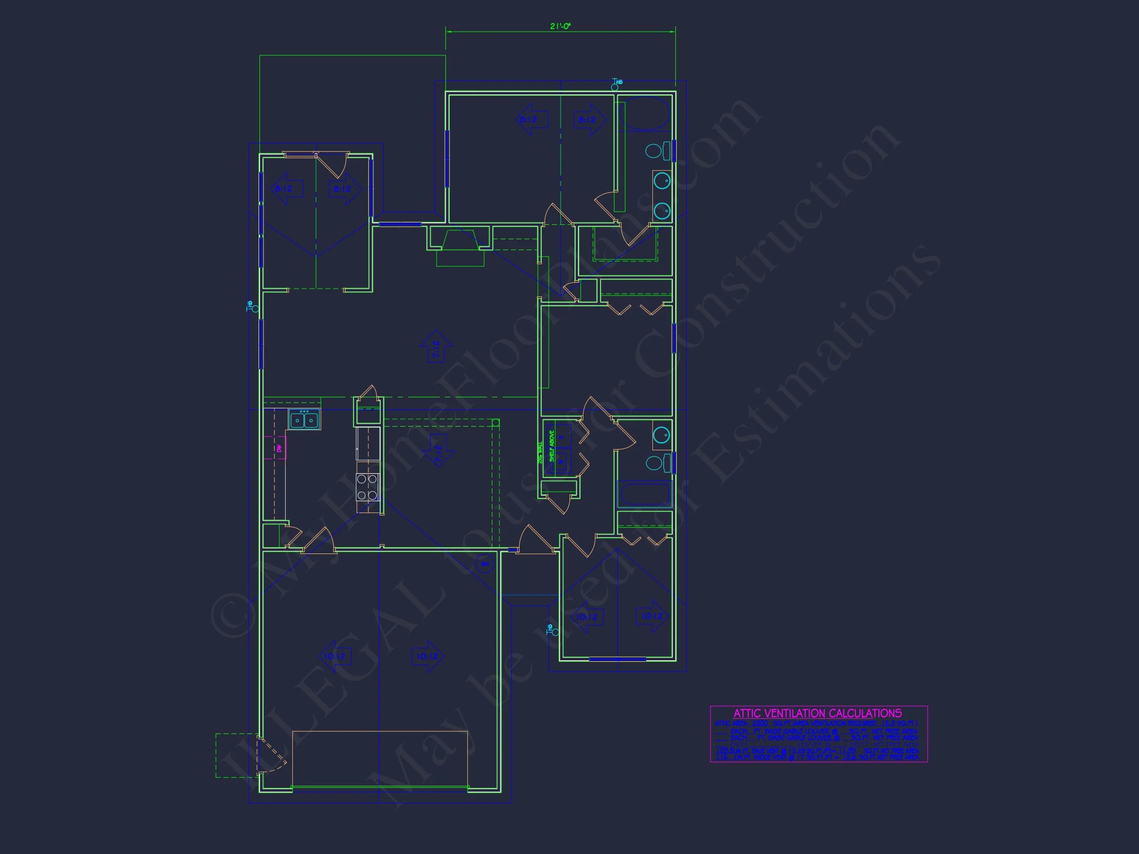 7-1166 HOUSE PLAN - Modern Craftsman House Plan with Spacious 3 Bedrooms and CAD Blueprint 8 Modern Craftsman house Plan with Spacious 3 Bedrooms and CAD Blueprint