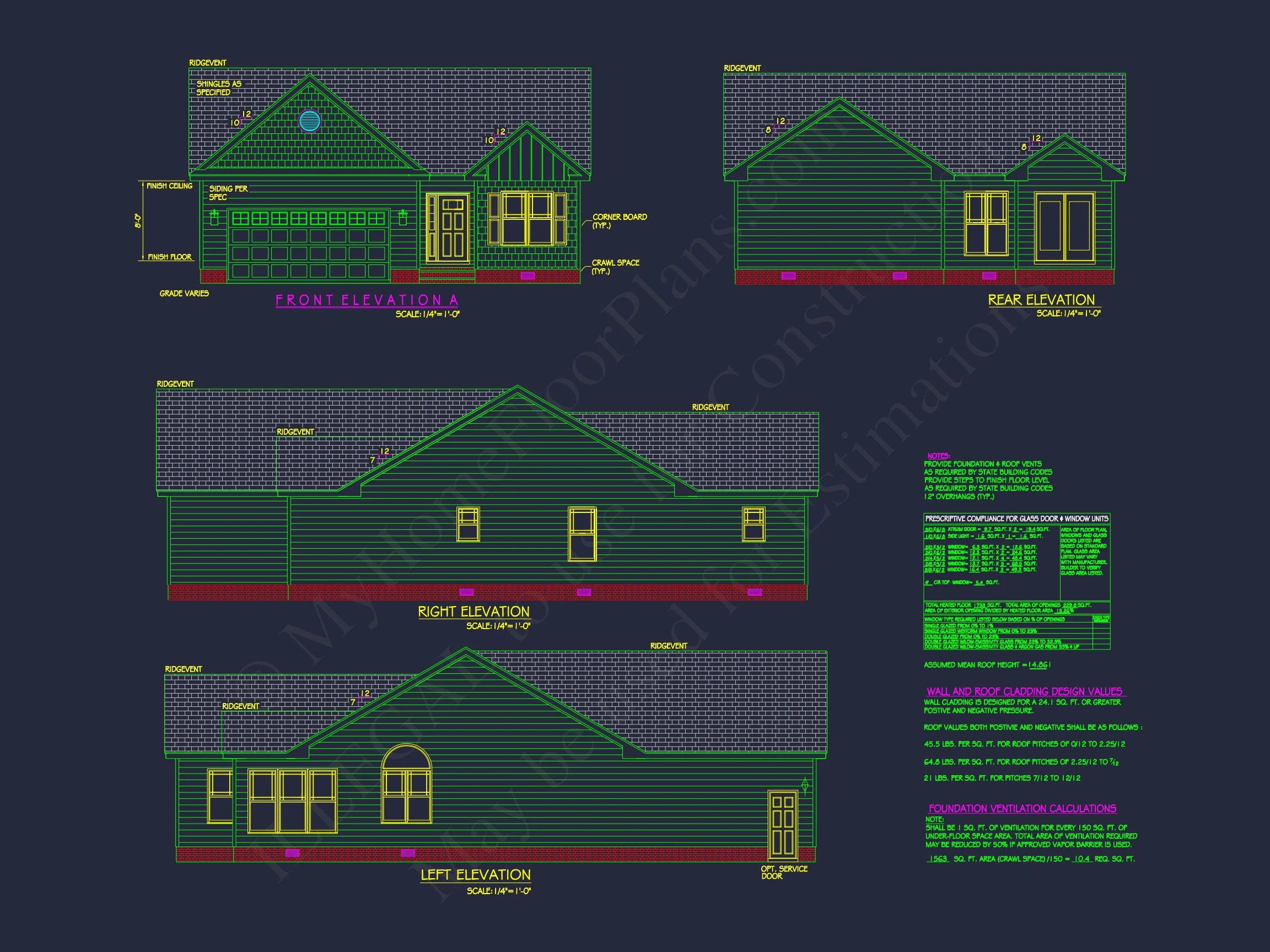 7-1166 HOUSE PLAN - Modern Craftsman House Plan with Spacious 3 Bedrooms and CAD Blueprint 3 Modern Craftsman house Plan with Spacious 3 Bedrooms and CAD Blueprint