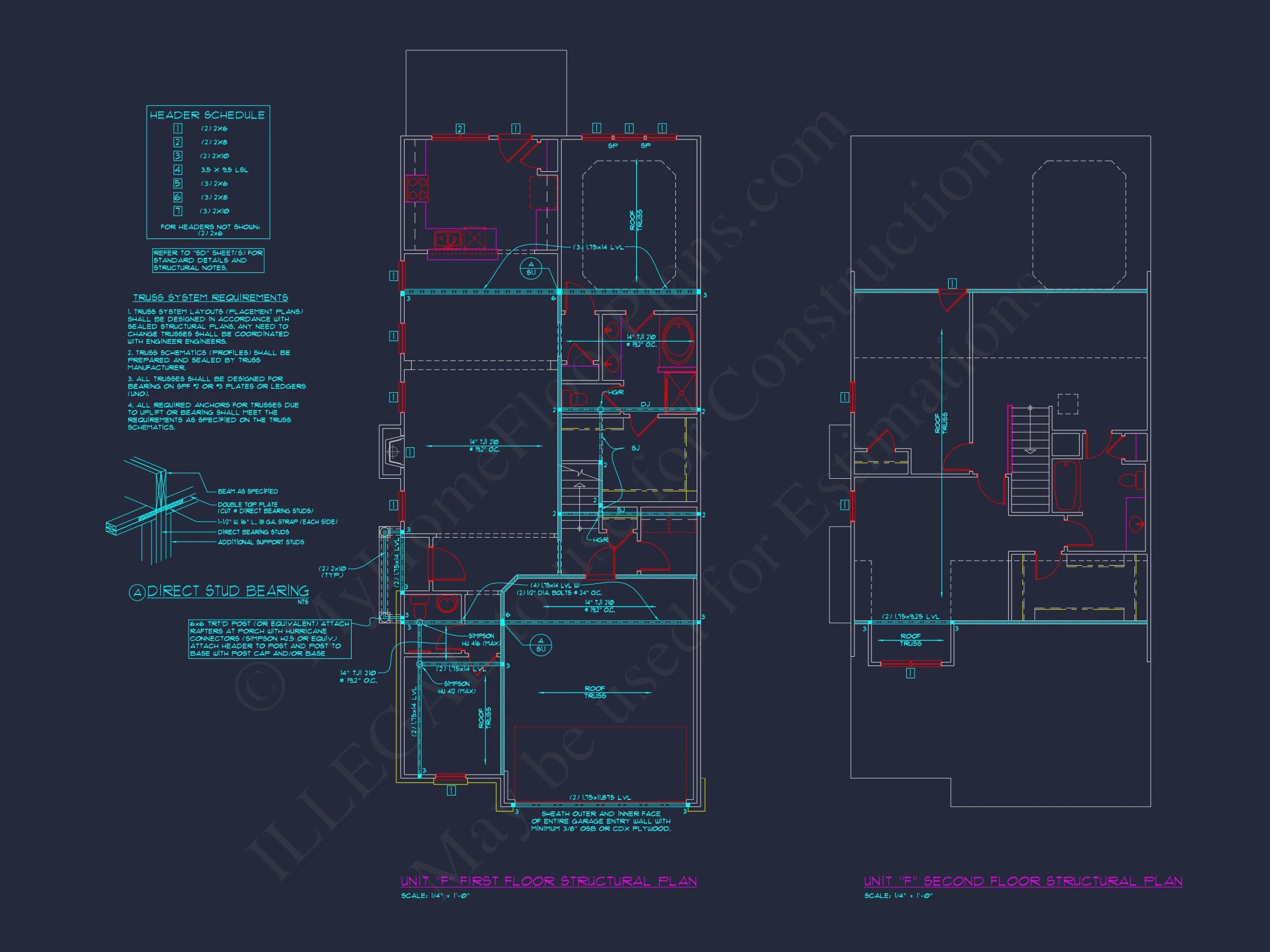 8-1930-4 TOWNHOUSE PLAN - Stylish 2-Bedroom Townhouse Floor Plan with CAD Blueprint Design 33 Stylish 2-Bedroom Townhome Floor Plan with CAD Blueprint Design