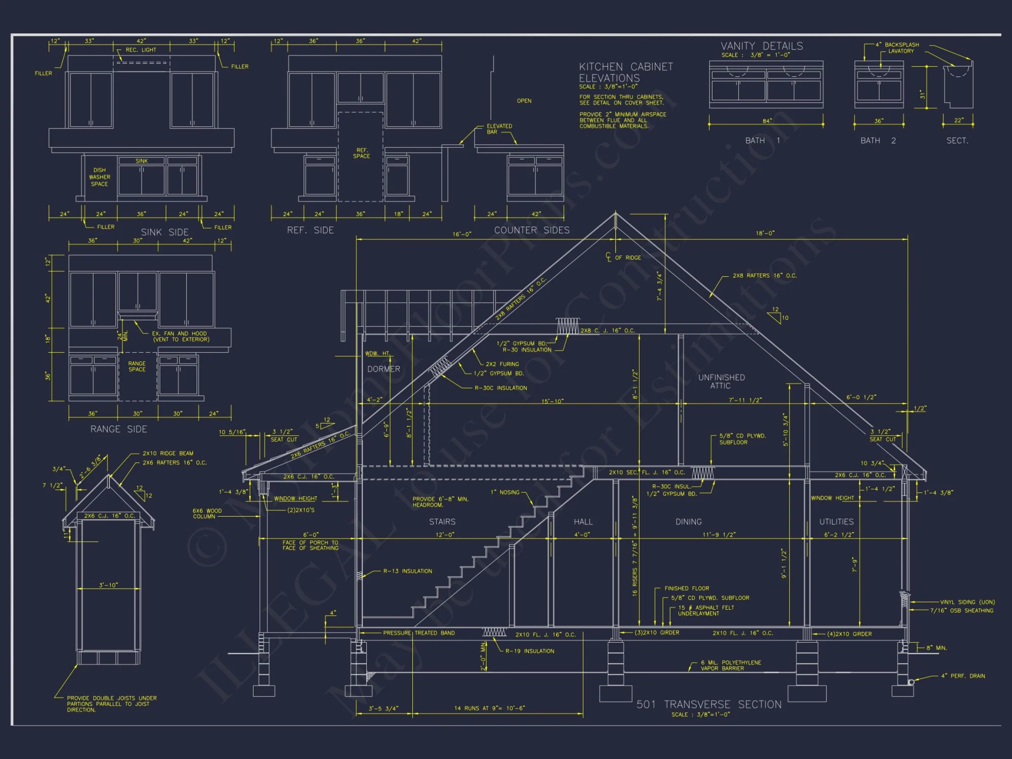 Traditional Cape Cod house Plan with Spacious Floor Designs
