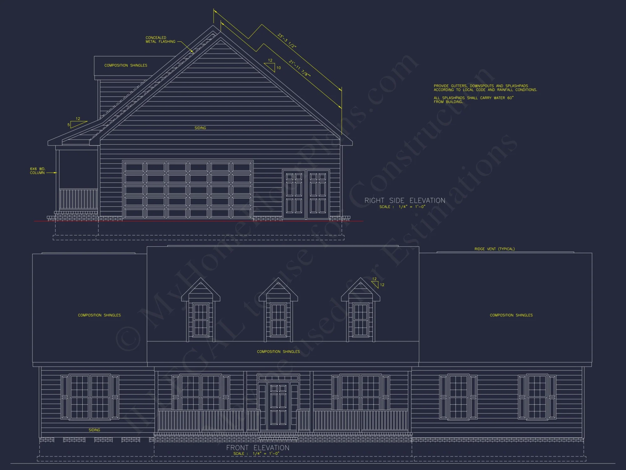 Traditional Cape Cod house Plan with Spacious Floor Designs