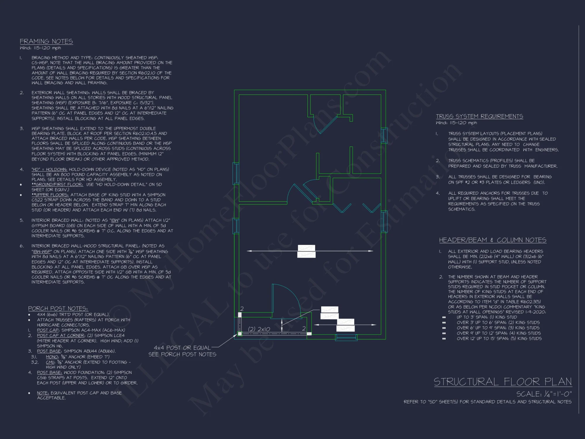 Charming Cottage-Style Floor Plan with CAD Blueprints