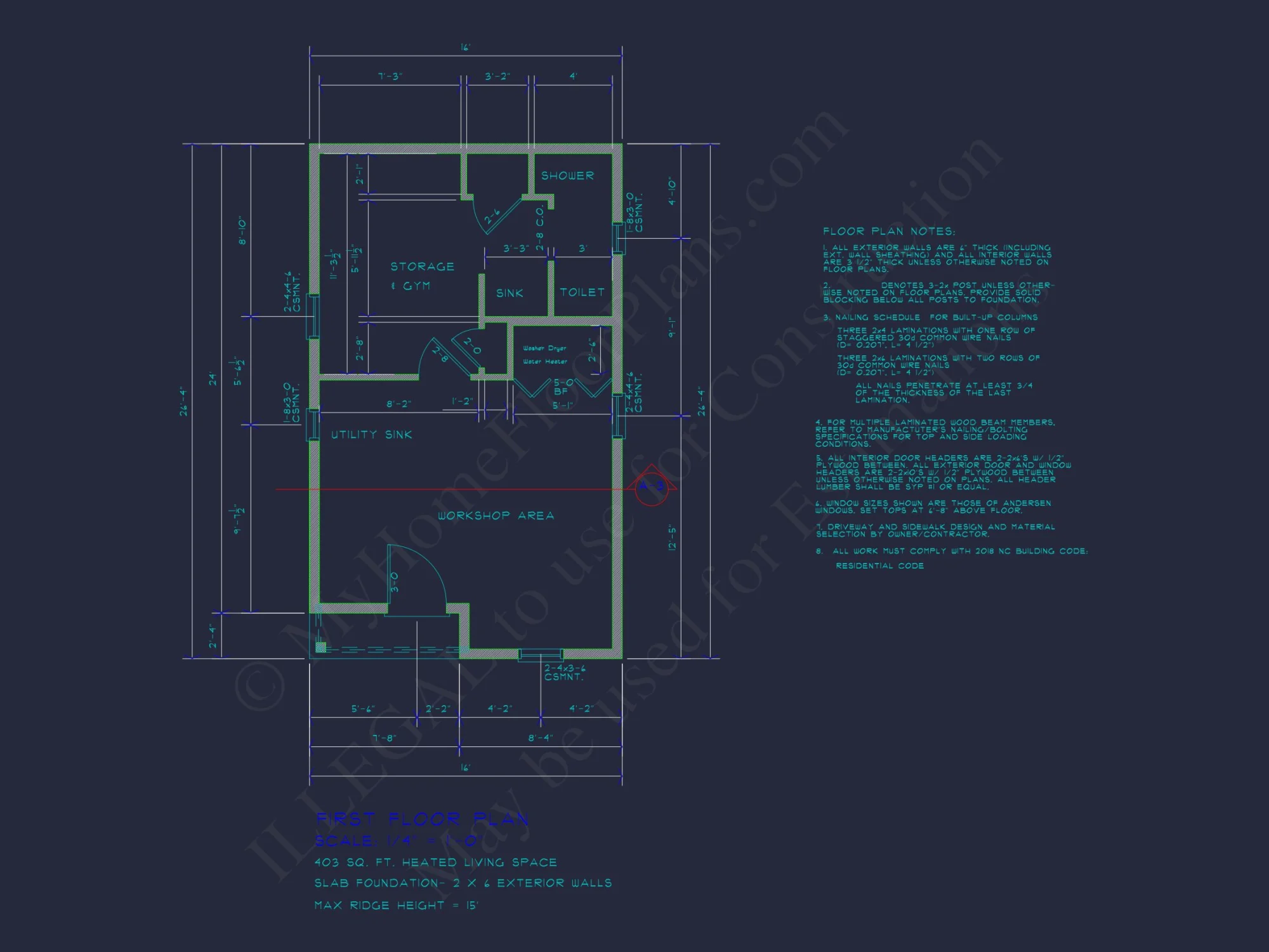 Charming Cottage-Style Floor Plan with CAD Blueprints
