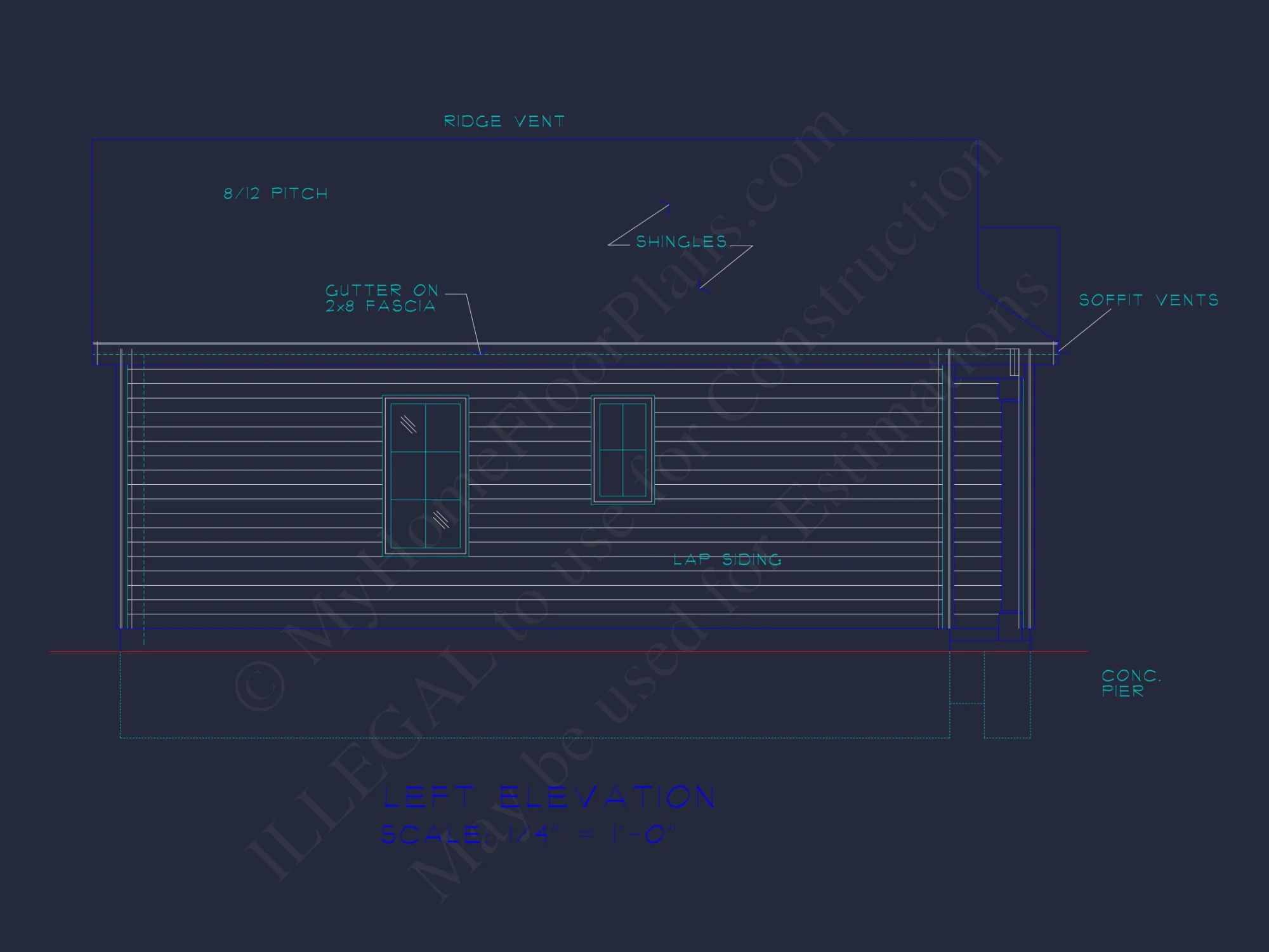 Charming Cottage-Style Floor Plan with CAD Blueprints